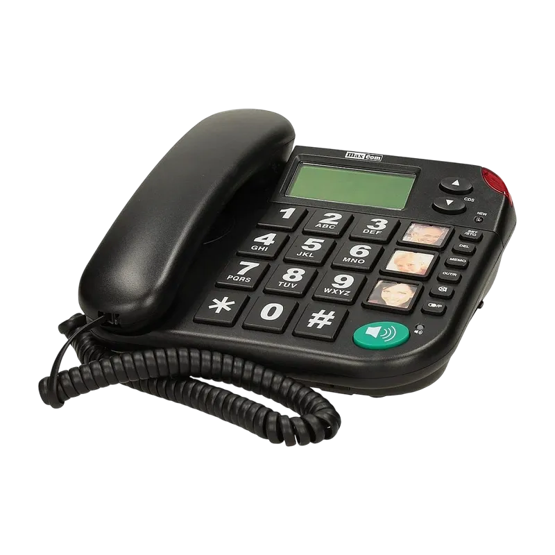 Купить  Проводные Телефоны - Проводной телефон MaxCom KXT480 Черный..