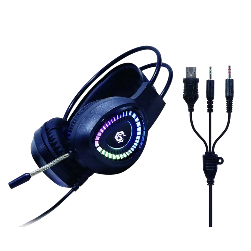 Set Tastatură + Mouse + Mouse Pad + Căști Gembird GGS-UMGL4-01 Membrană Negru