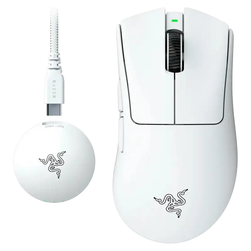 Игровая мышь Razer DeathAdder V4 Pro Проводное / беспроводное Белый