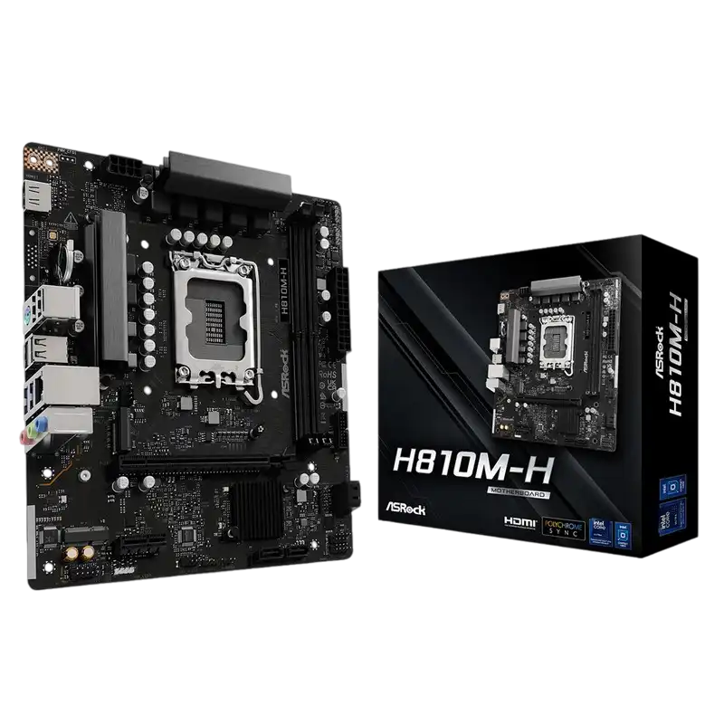Купить  Материнские платы - Материнская плата ASRock H810M-H LGA1851 Micr..