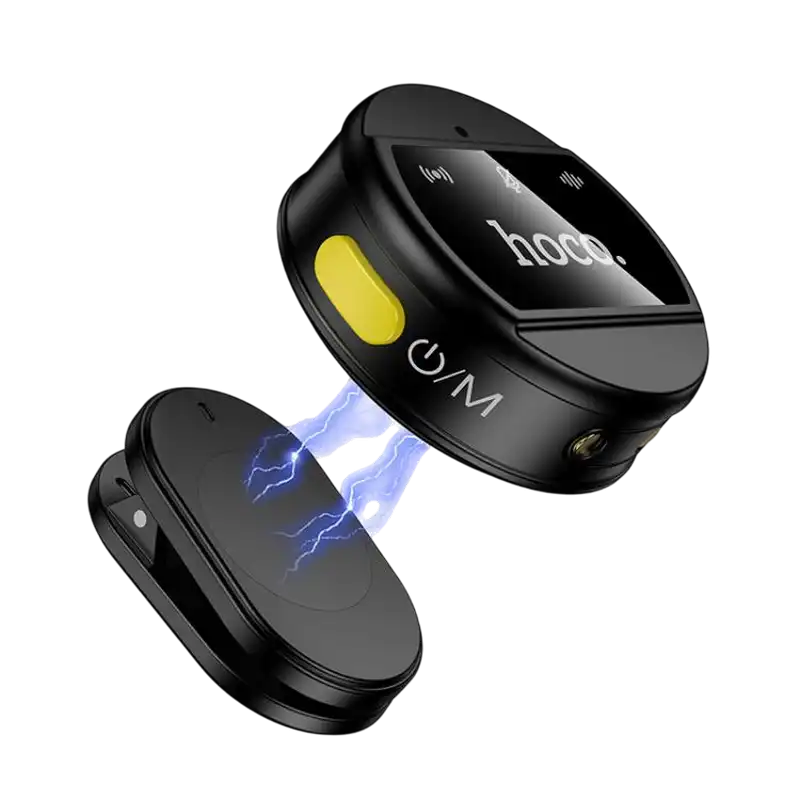 Портативный записывающий микрофон Hoco L22 Беспроводной Черный