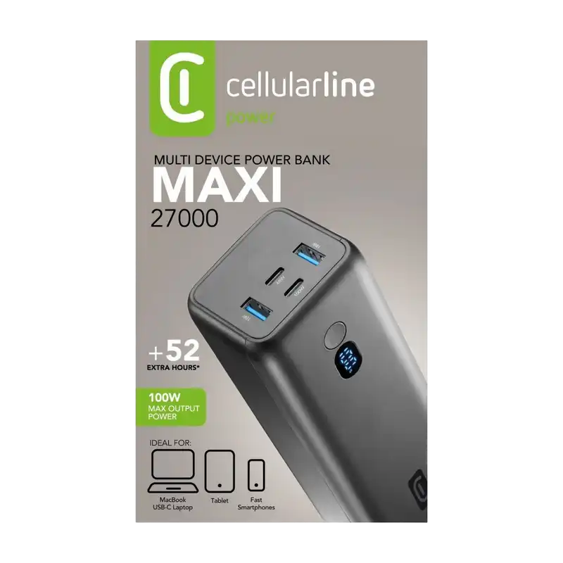 Портативное зарядное устройство Cellularline PD 100W Черный