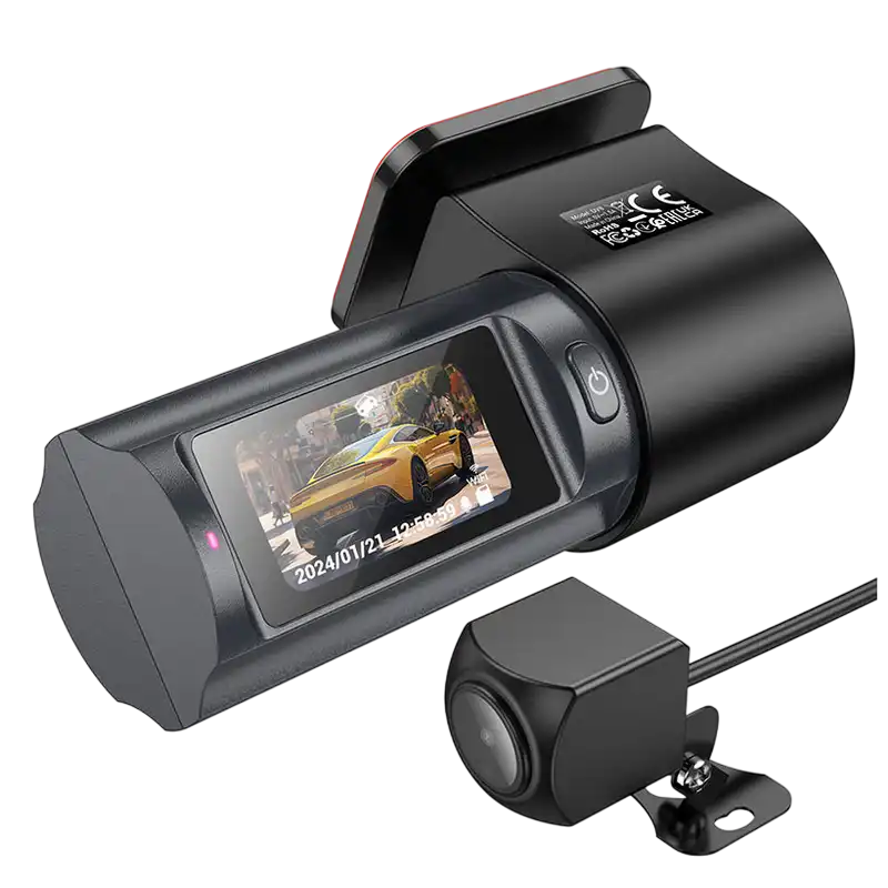 Set Dash Cam față și spate Hoco DV8 Negru