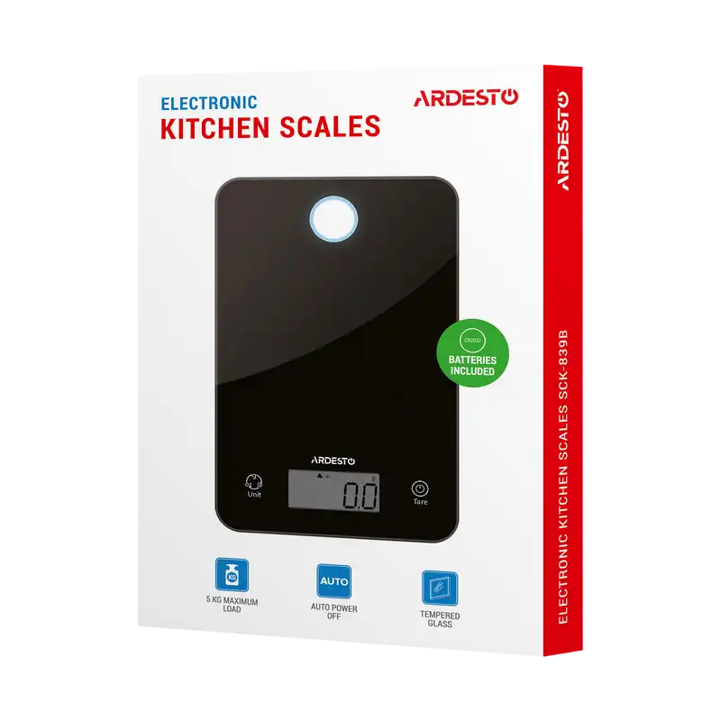 Электронные кухонные весы Ardesto SCK-839B Черный