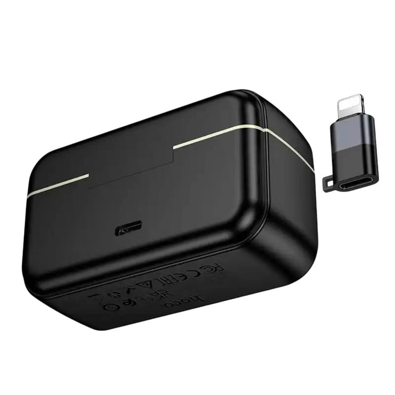 Портативный записывающий микрофон Hoco L22 Беспроводной Черный