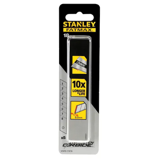 Lamă 18mm Stanley Fatmax Carbide 5 buc STHT0-11818