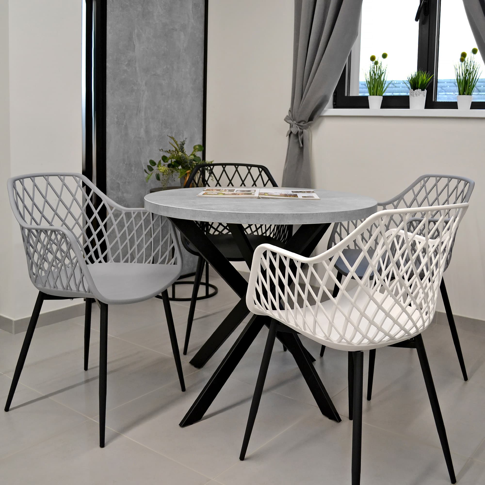 Scaun SL-7019 Grey+Black Legs