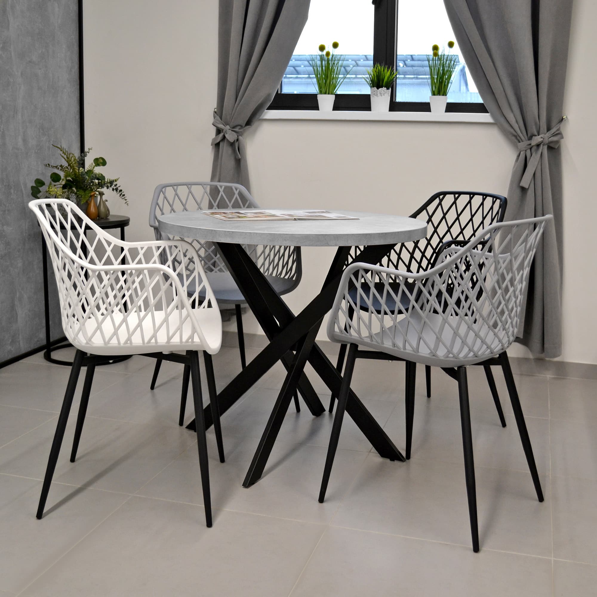 Scaun SL-7019 Grey+Black Legs