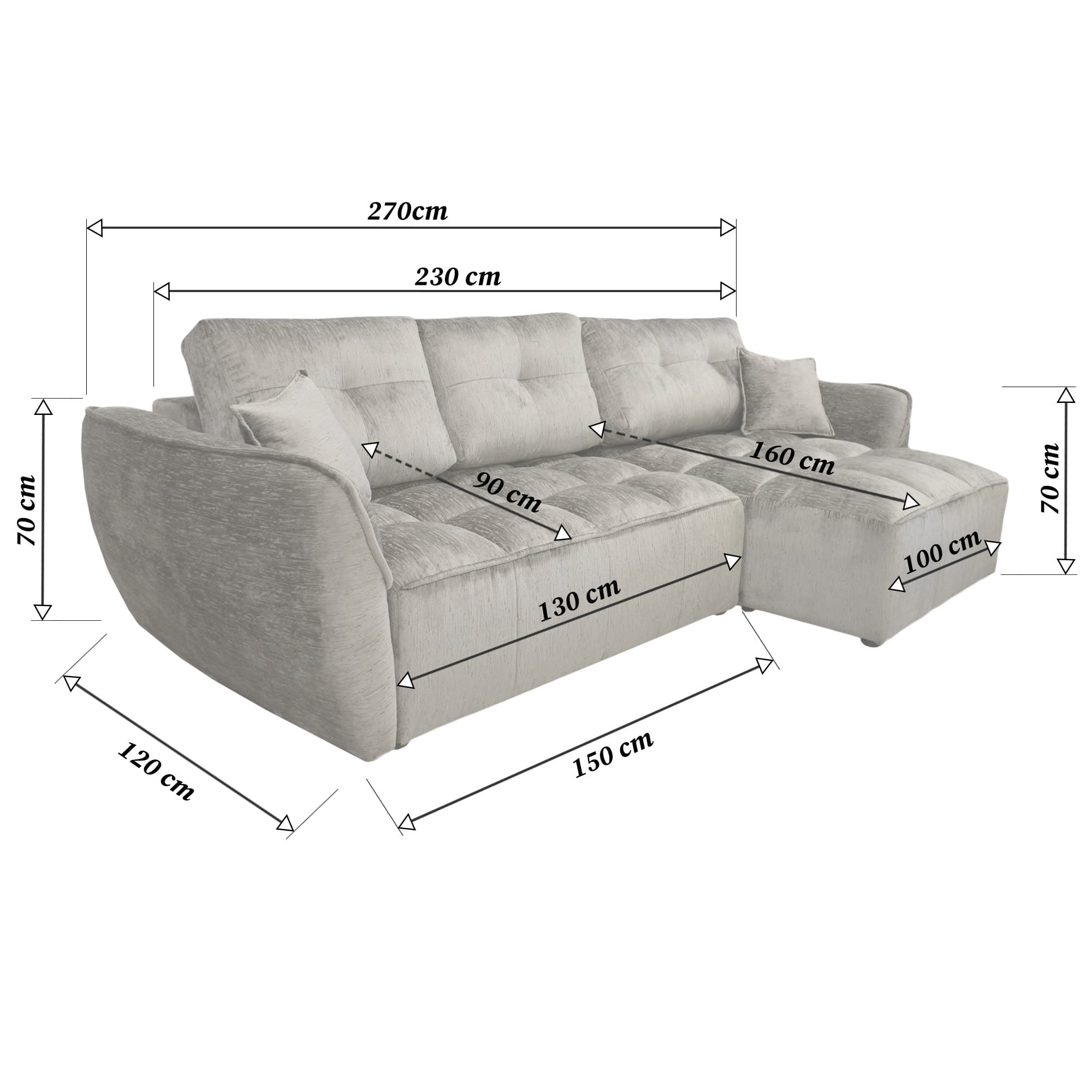 Canapea ExtensibilăKaizer Grey