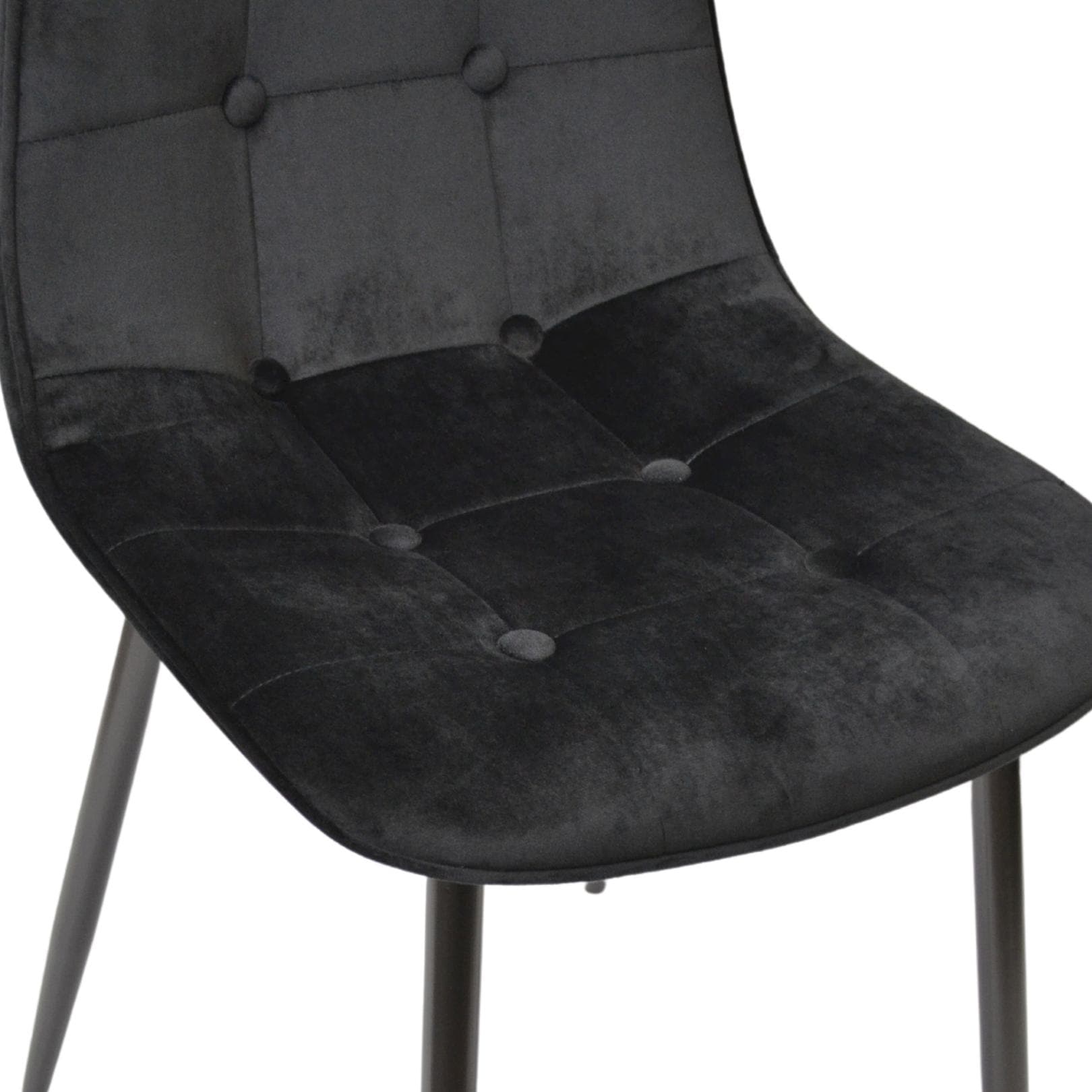 Scaun M-01-3 (Hlr-66) Catifea Black+Black Legs