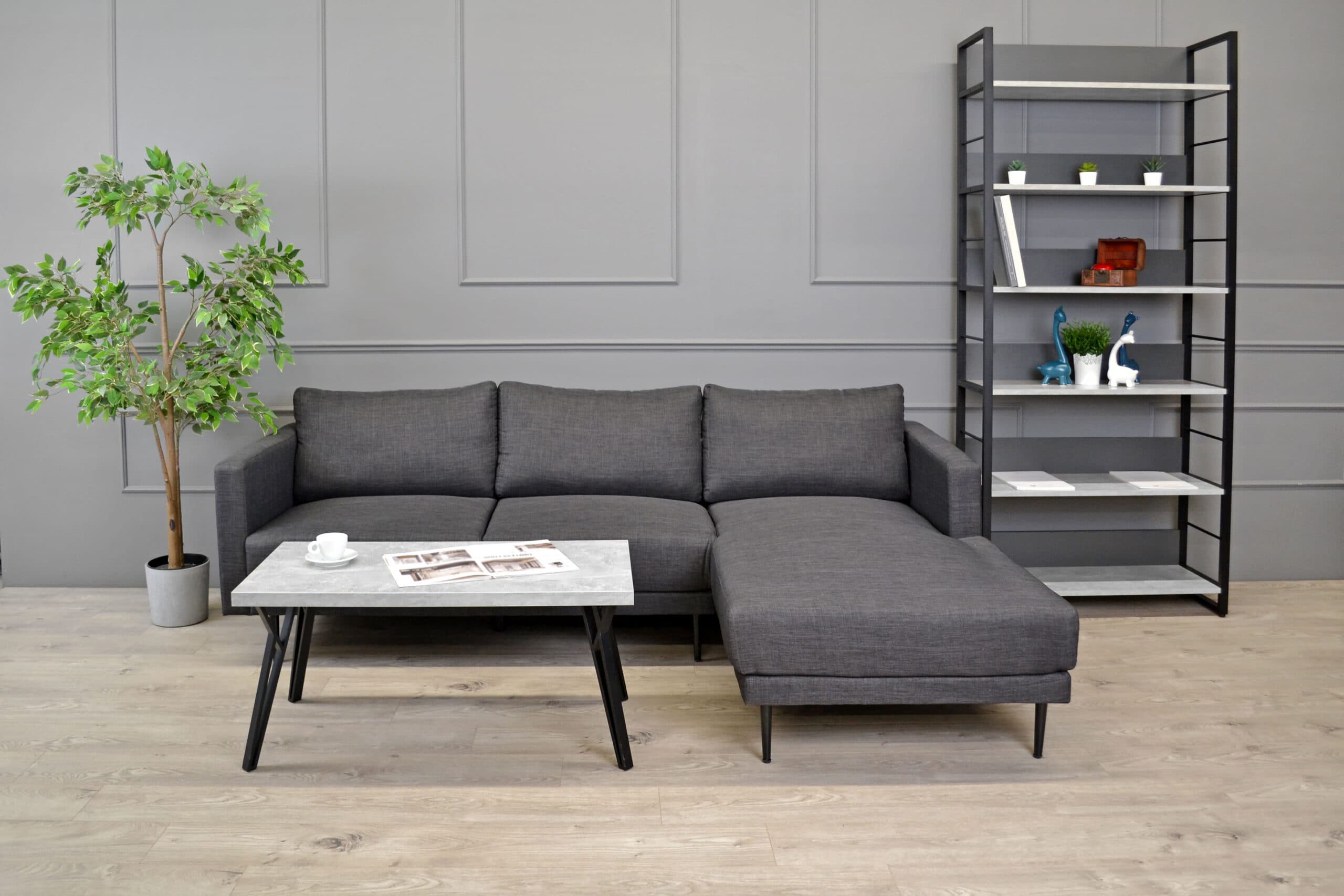 Canapea Era Dreapta Dark-Grey