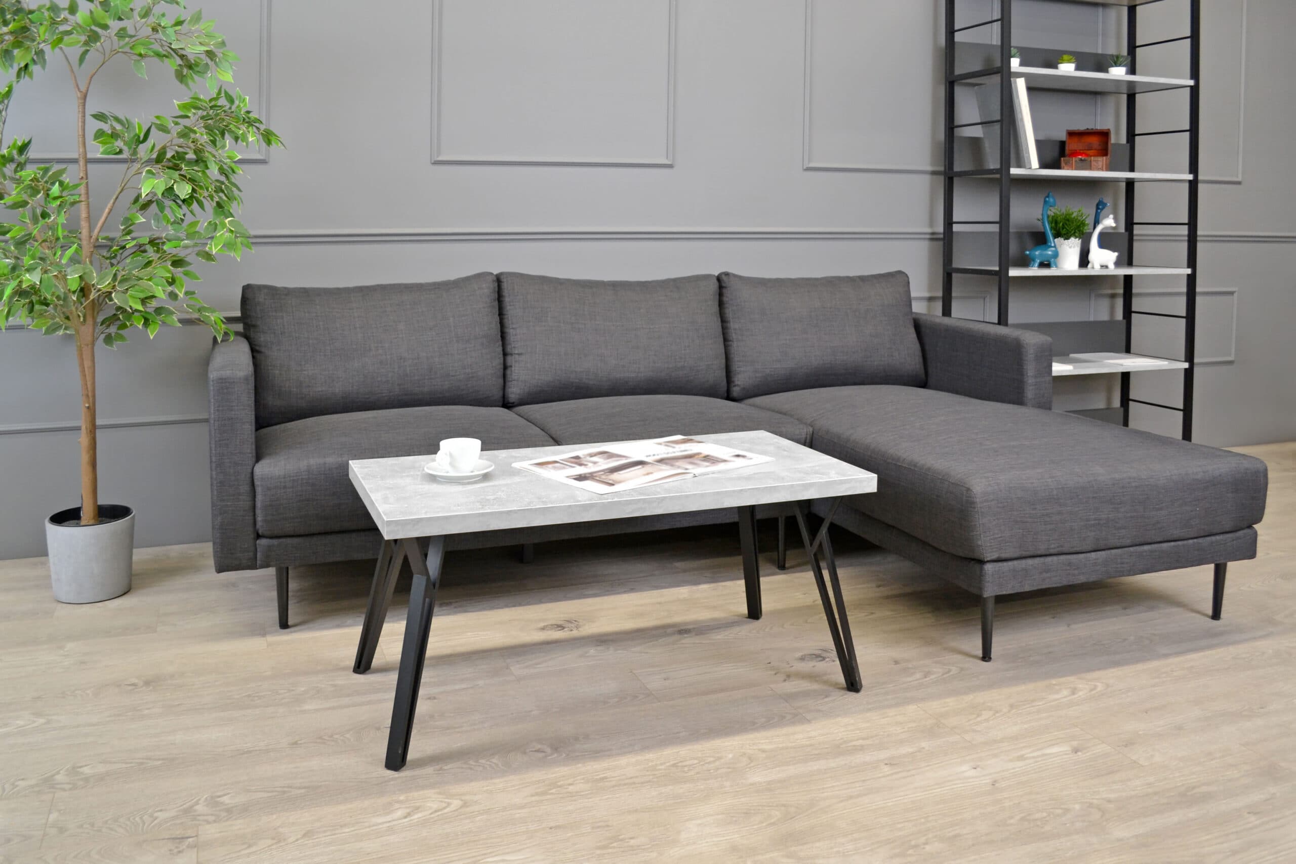 Canapea Era Dreapta Dark-Grey