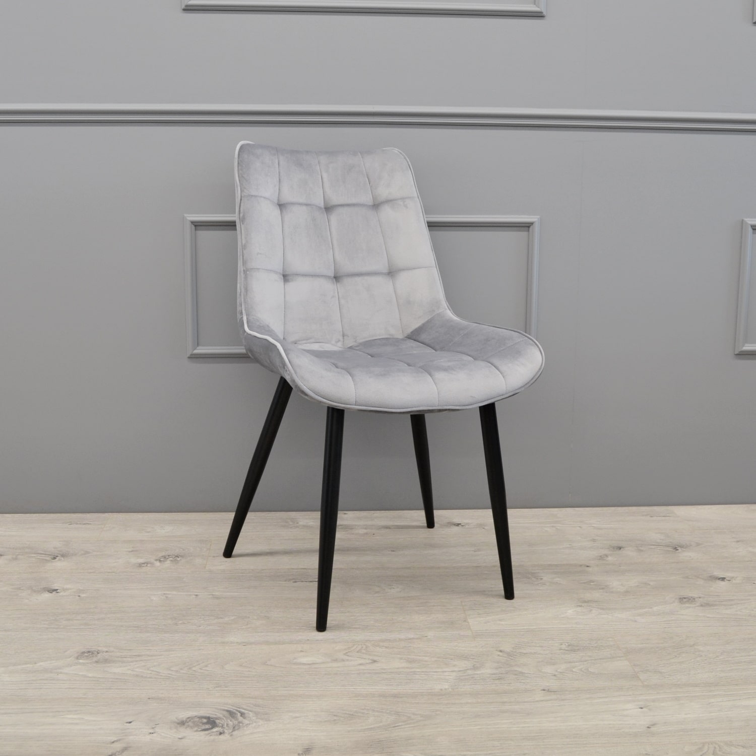 Scaun Hans Catifea Grey HLR20+Black Legs