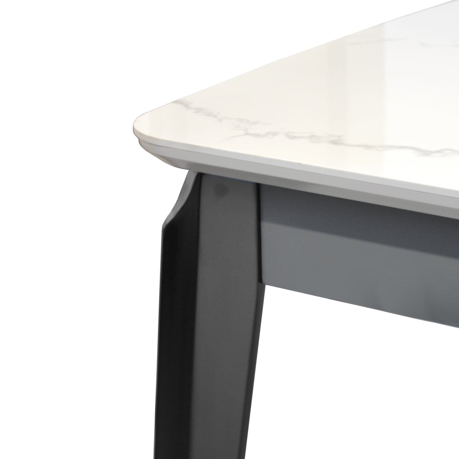 Masă Extensibilă ELVERUM White+Black Legs 120/150×75