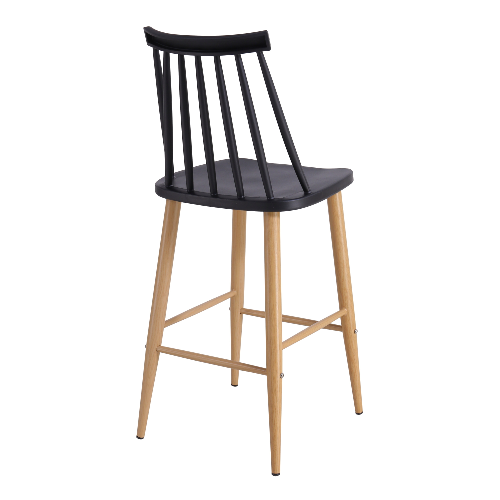 Scaun bar JACK Black+Transprint Legs