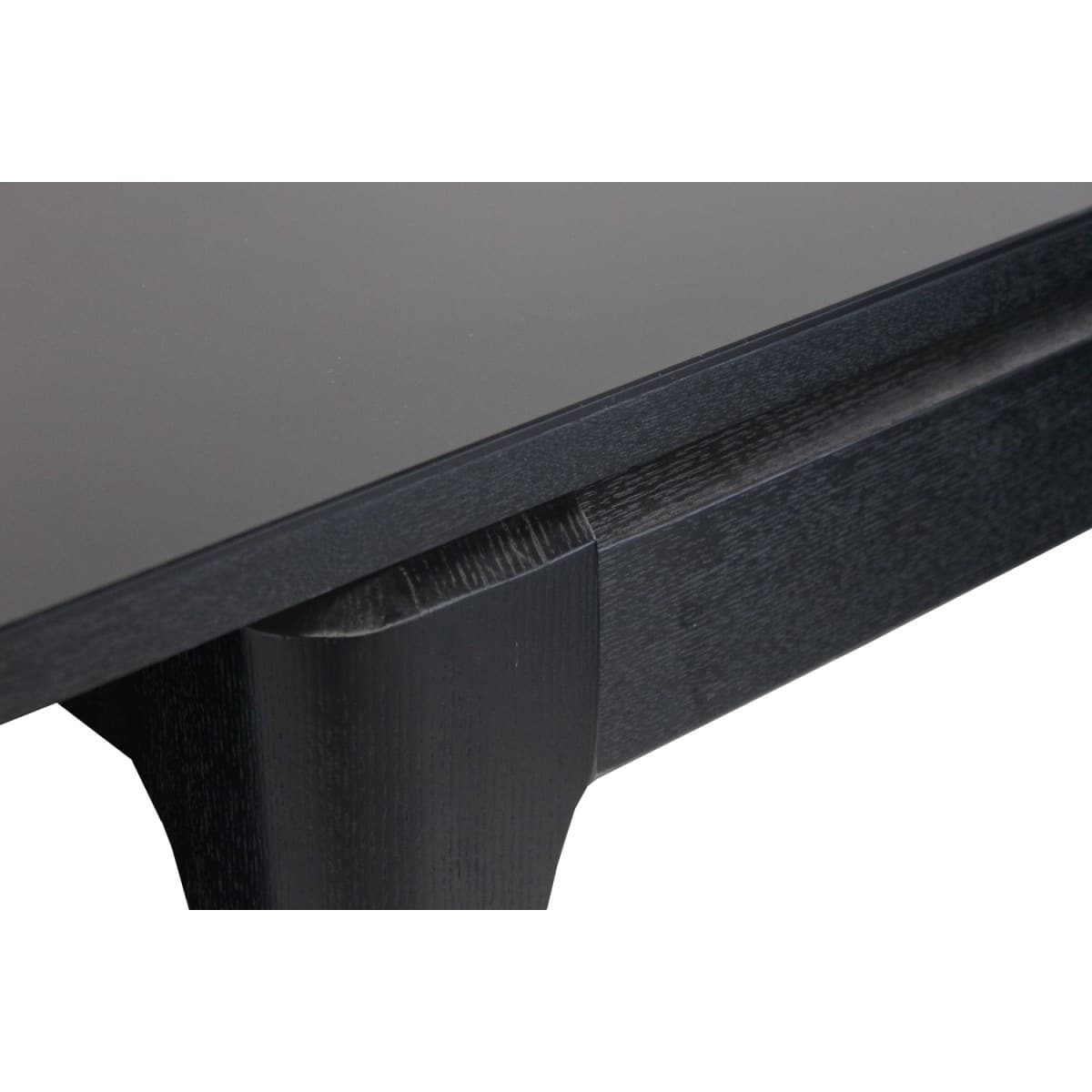 Masă Extensibilă RL-67 Black Glass+Black Legs 120/150×75