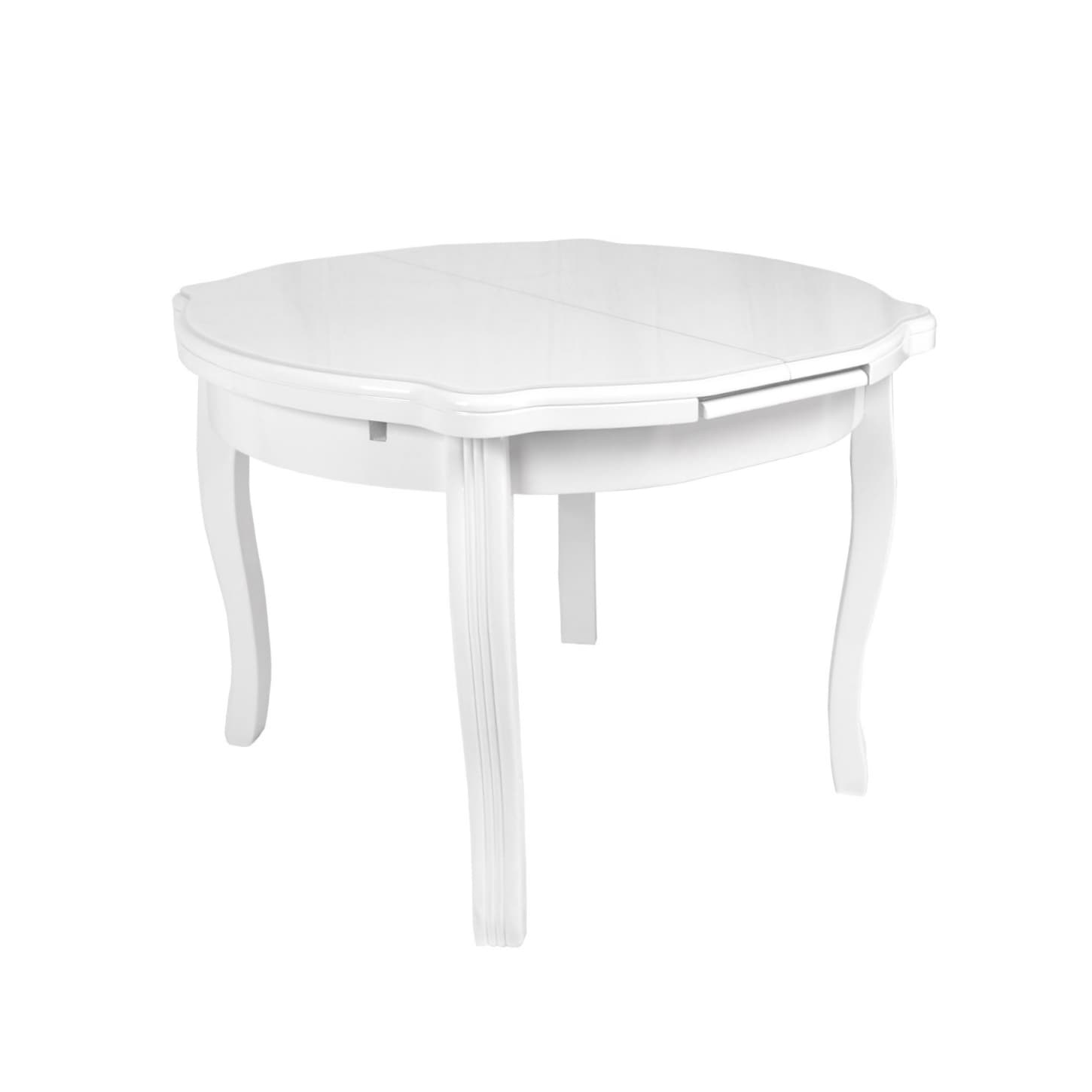 Cumpara  Mobilier pentru bucătărie - Masă Extensibilă HX-01 White Glass 100/130×10..