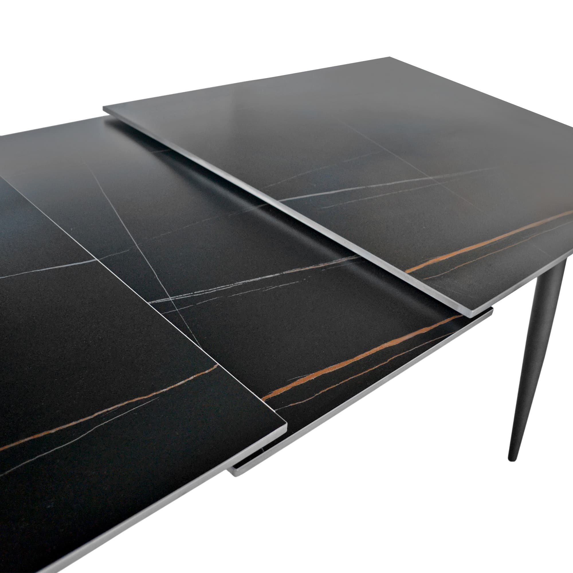 Masă Extensibilă VANESSA Black Lawrence Gold 160/200×85