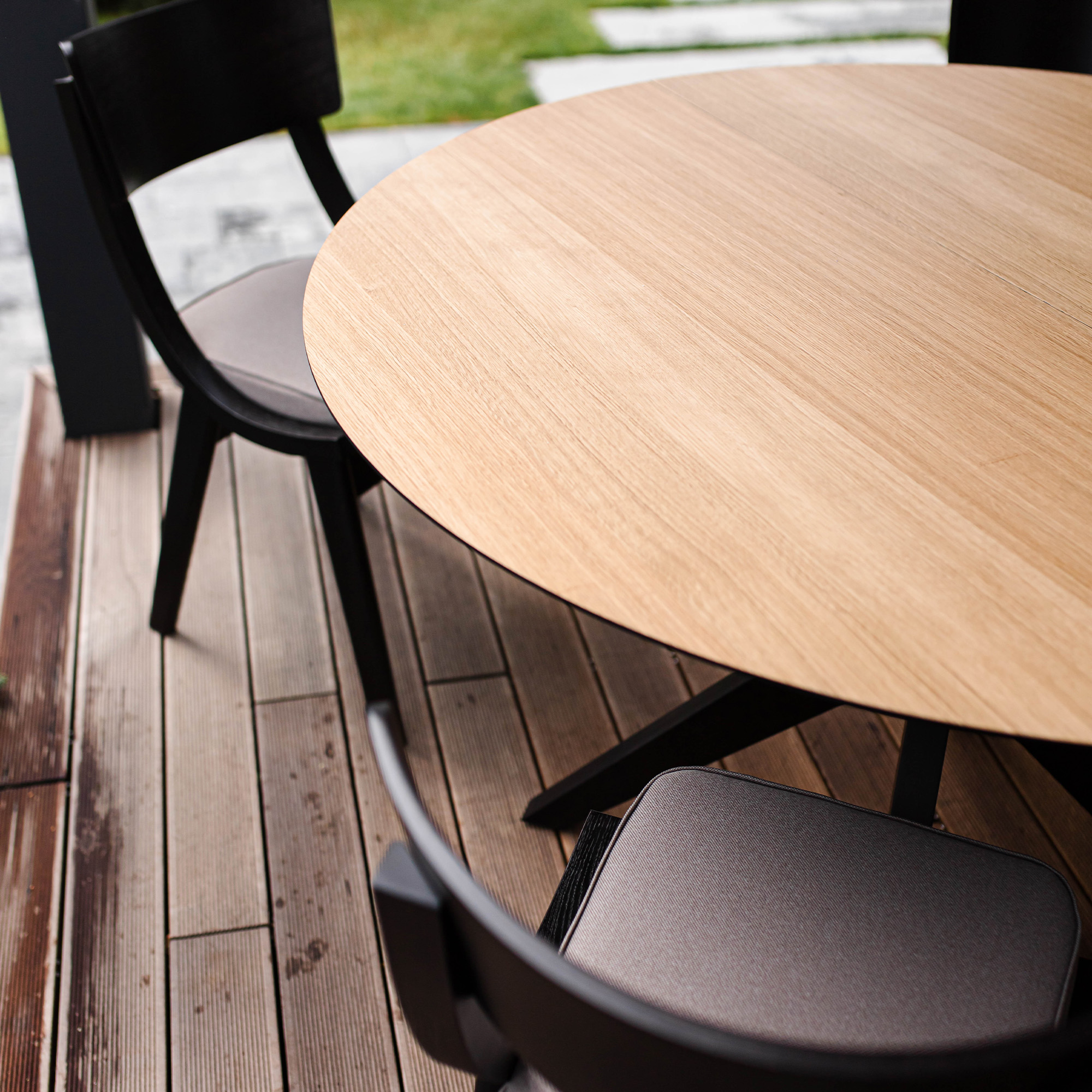 Masa NOVA Furnir Natural Wood+Black Legs 1270+500+500*H750