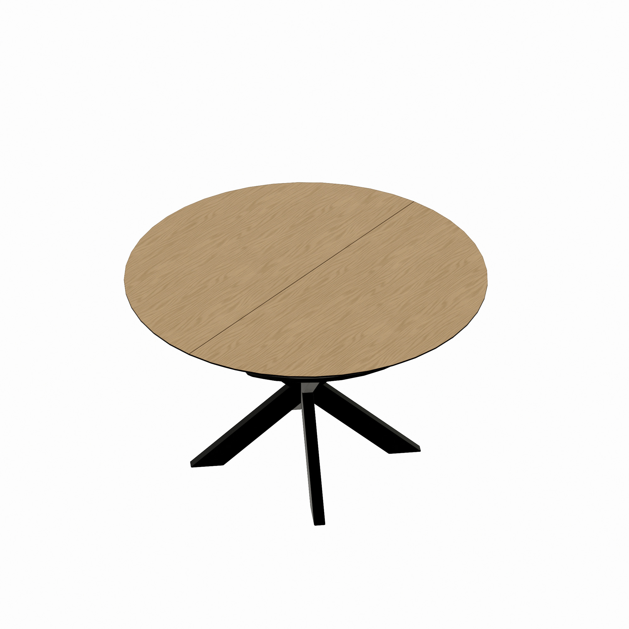 Masa NOVA Furnir Natural Wood+Black Legs 1270+500+500*H750