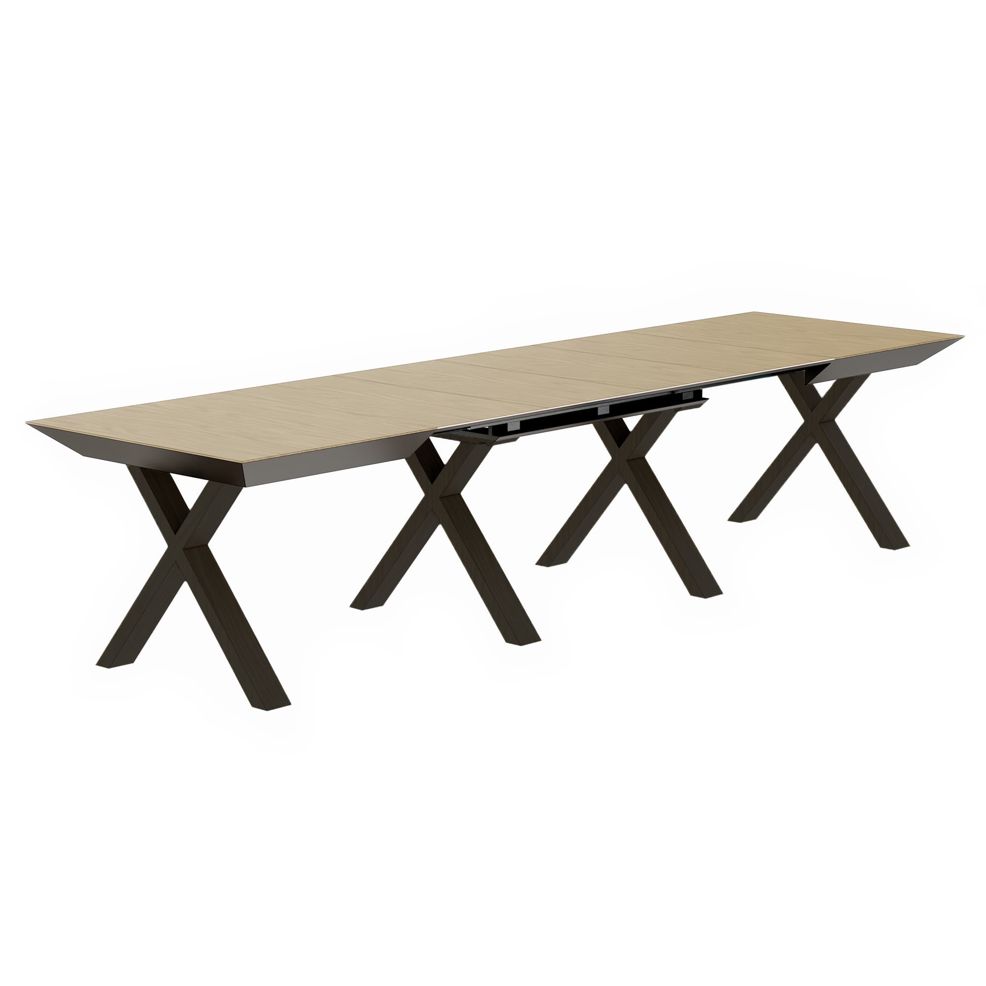 Cumpara  Mobilier pentru bucătărie - Masă Extensibilă MADRID Natural Wood+Black Le..