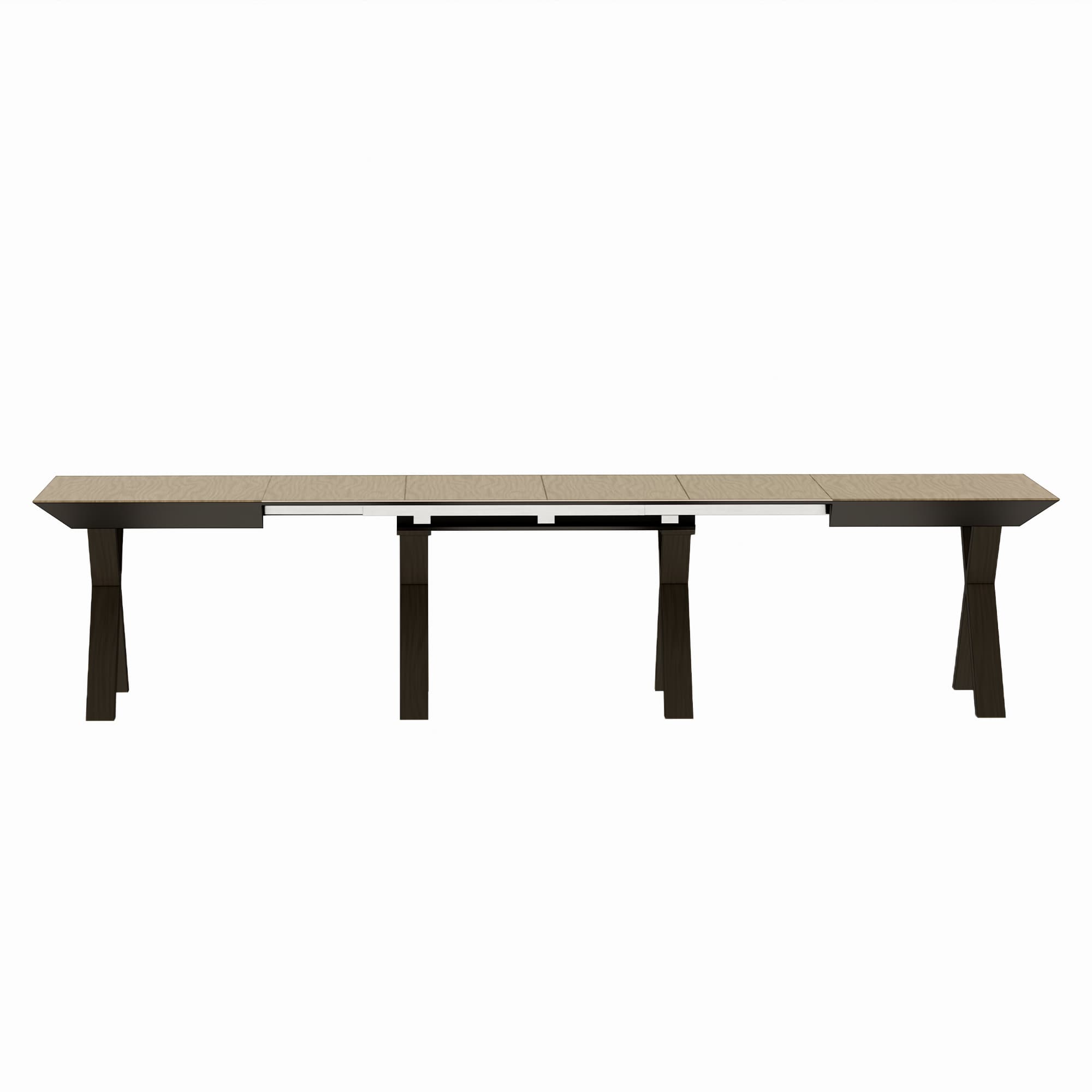 Masă Extensibilă Madrid Natural Wood+Black Legs