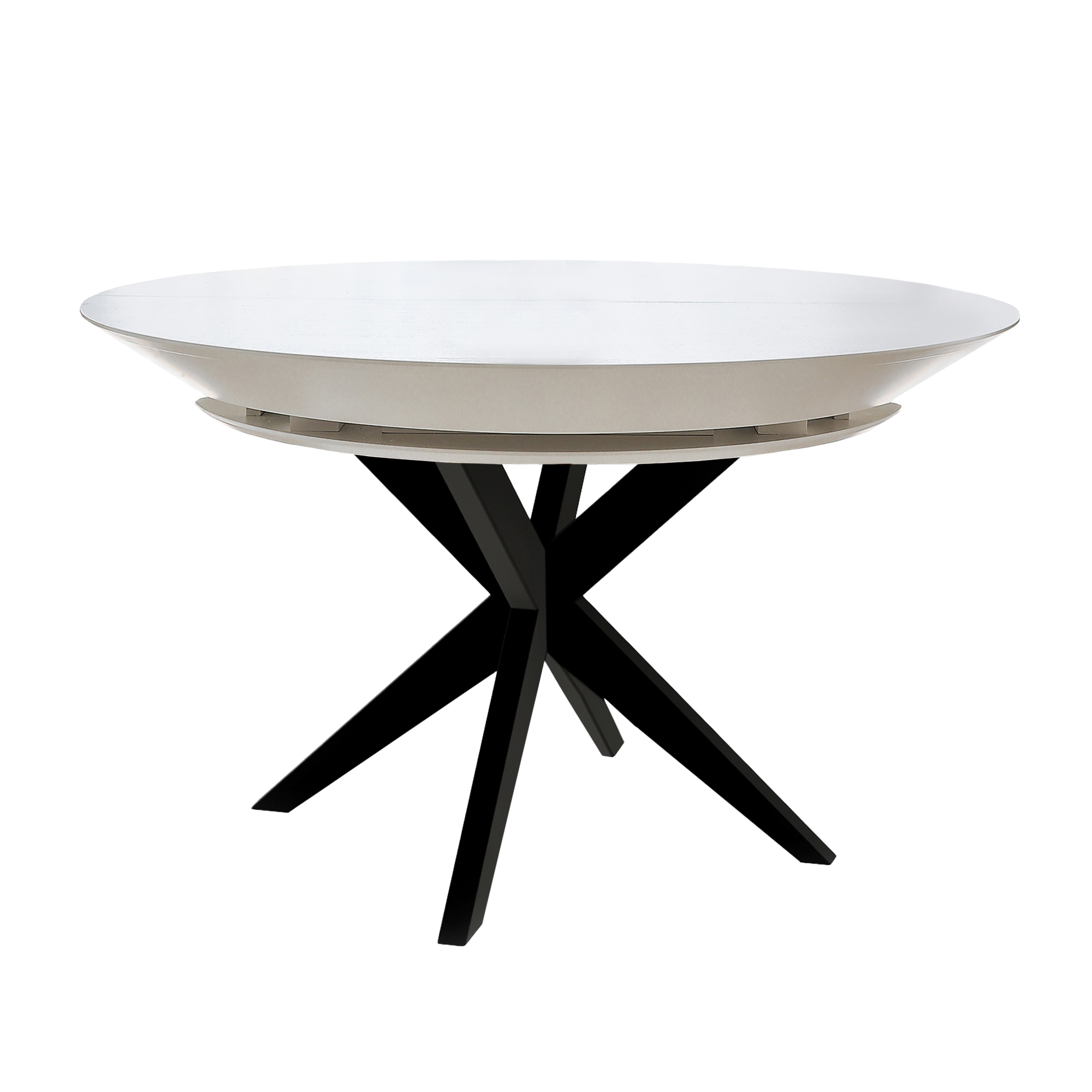 Masa Nova Furnir White Black+Black Legs 1270+500+500*H750