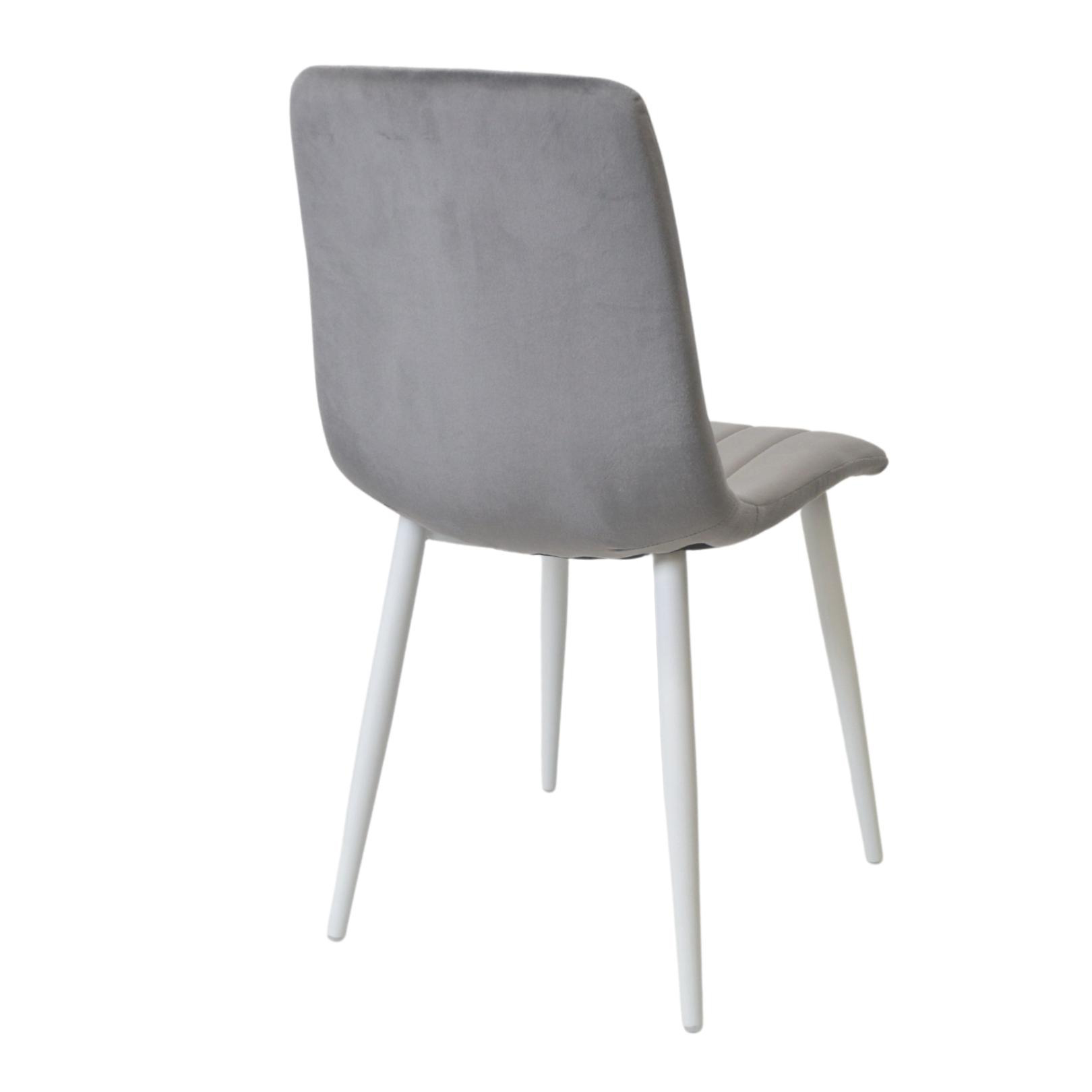 Scaun DC-90P N20 Catifea Dark Grey+White Legs