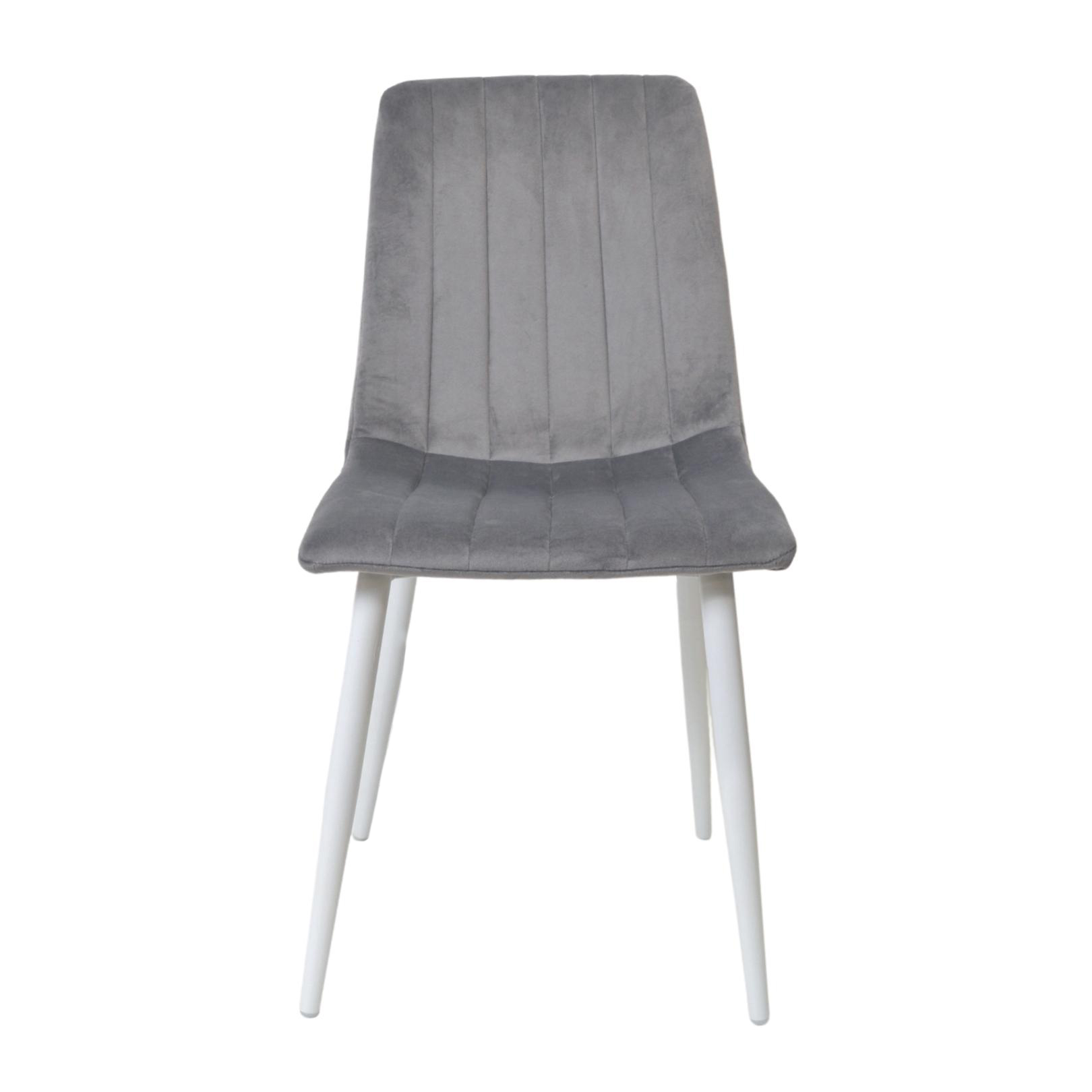 Scaun DC-90P N20 Catifea Dark Grey+White Legs