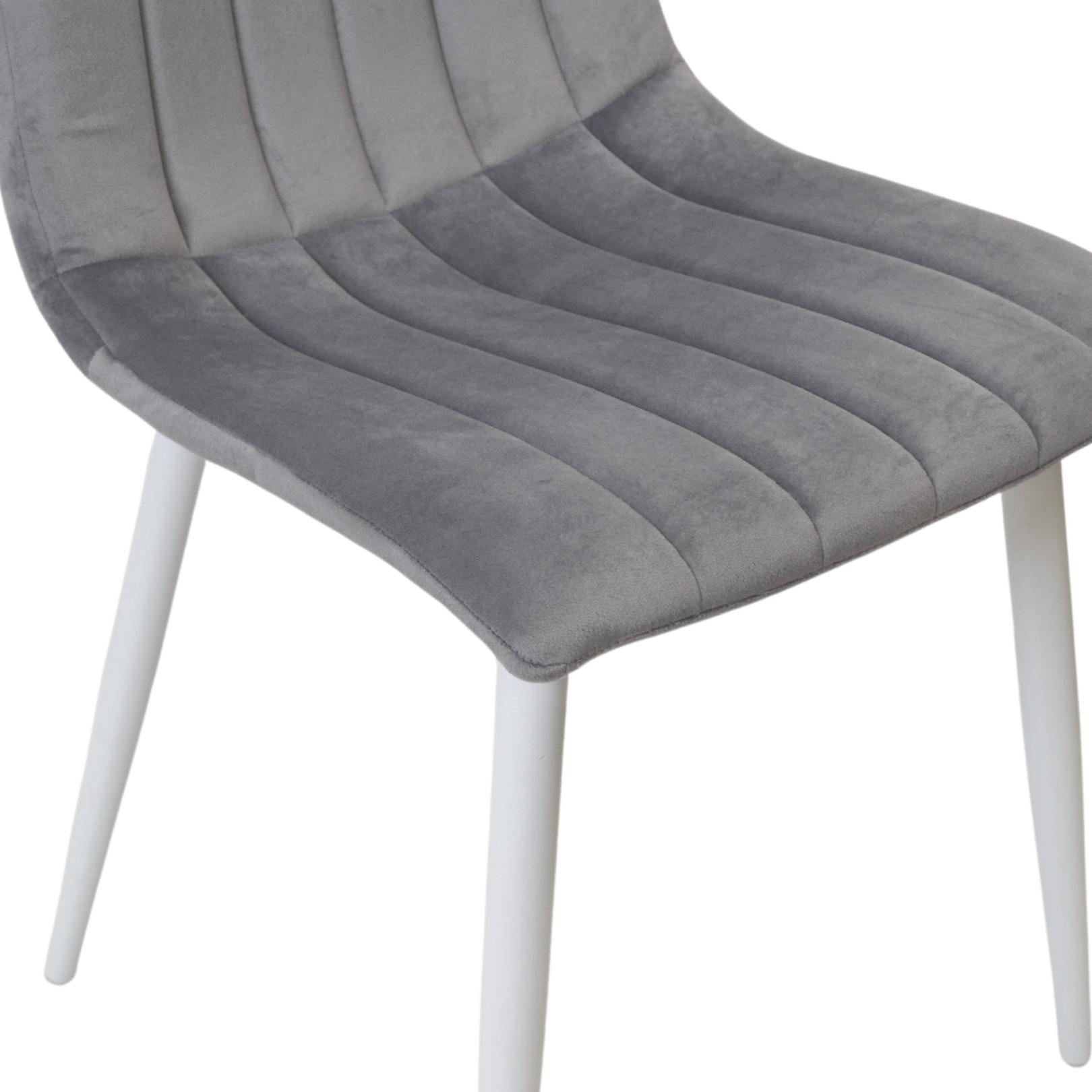 Scaun DC-90P N20 Catifea Dark Grey+White Legs