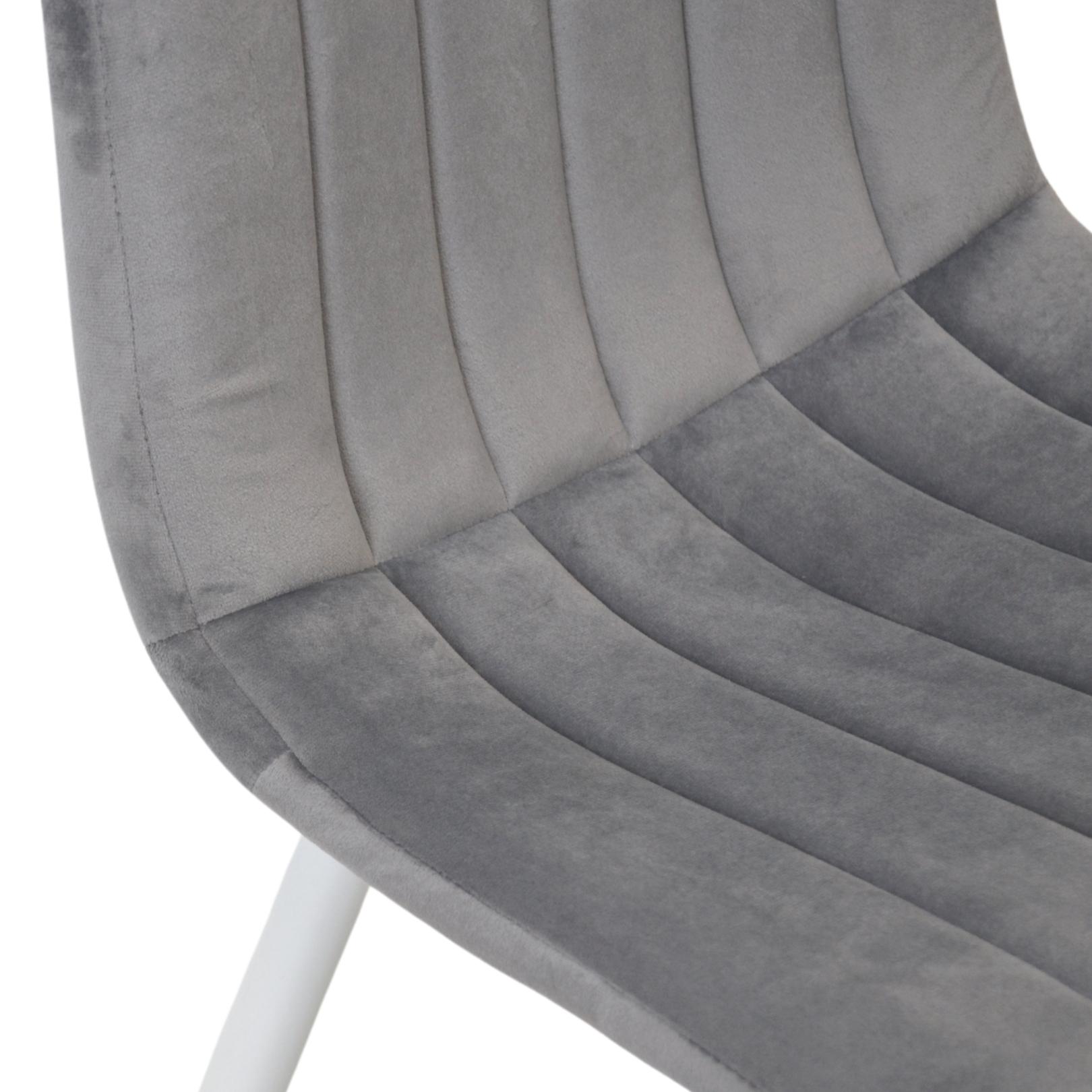 Scaun DC-90P N20 Catifea Dark Grey+White Legs