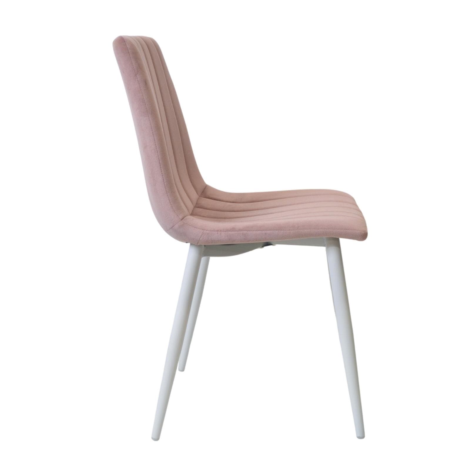 Scaun DC-90P~N25 Catifea Pudra+White Legs