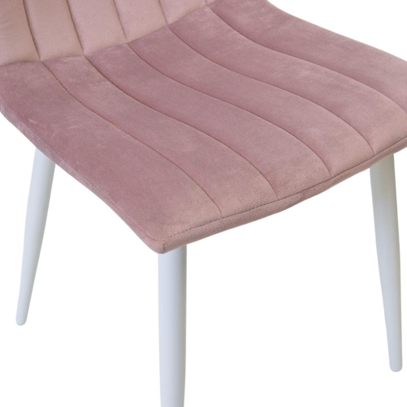 Scaun DC-90P~N25 Catifea Pudra+White Legs