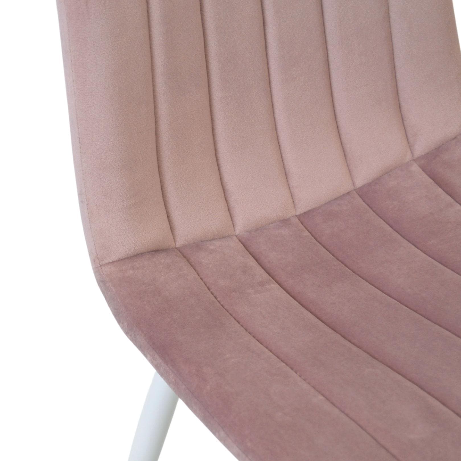Scaun DC-90P~N25 Catifea Pudra+White Legs