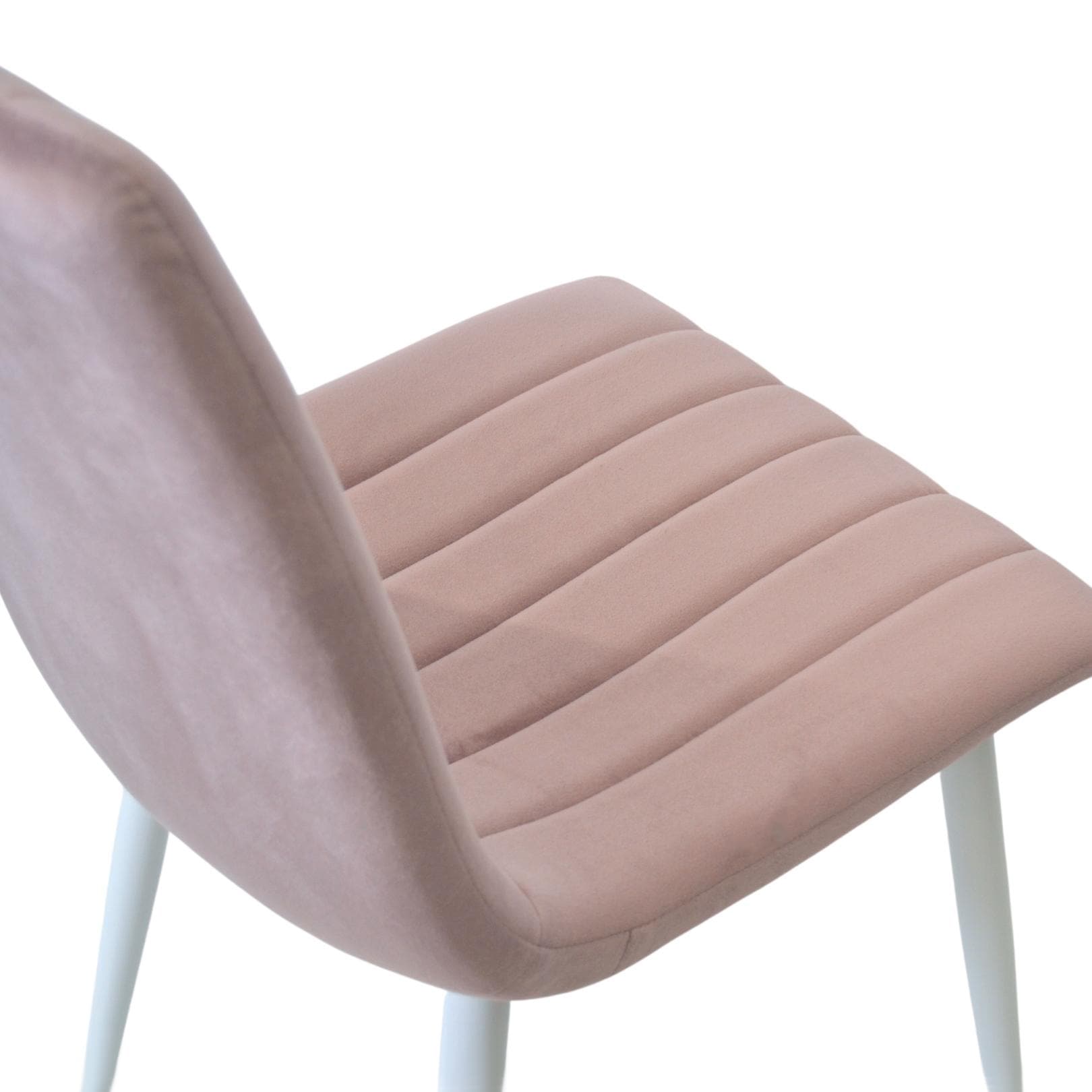 Scaun DC-90P~N25 Catifea Pudra+White Legs