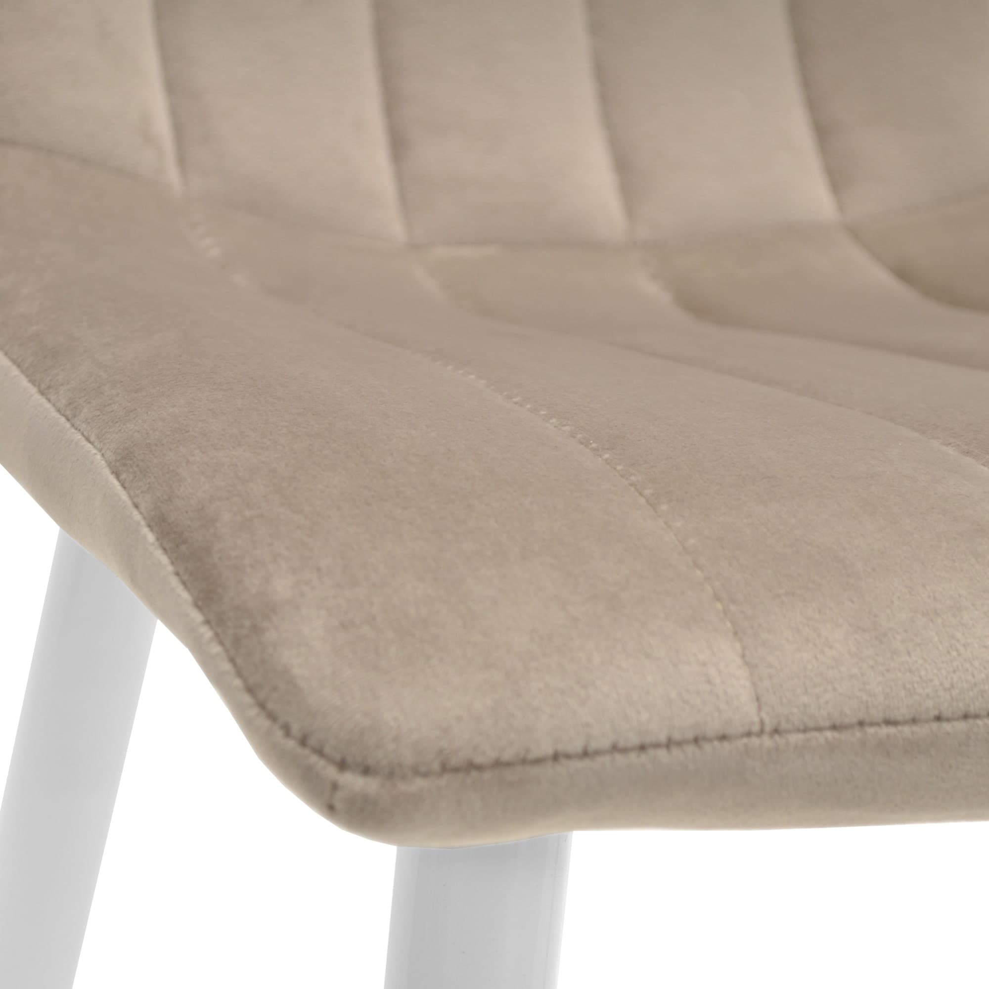 Scaun DC-90P~N7 Catifea Capucino+White Legs