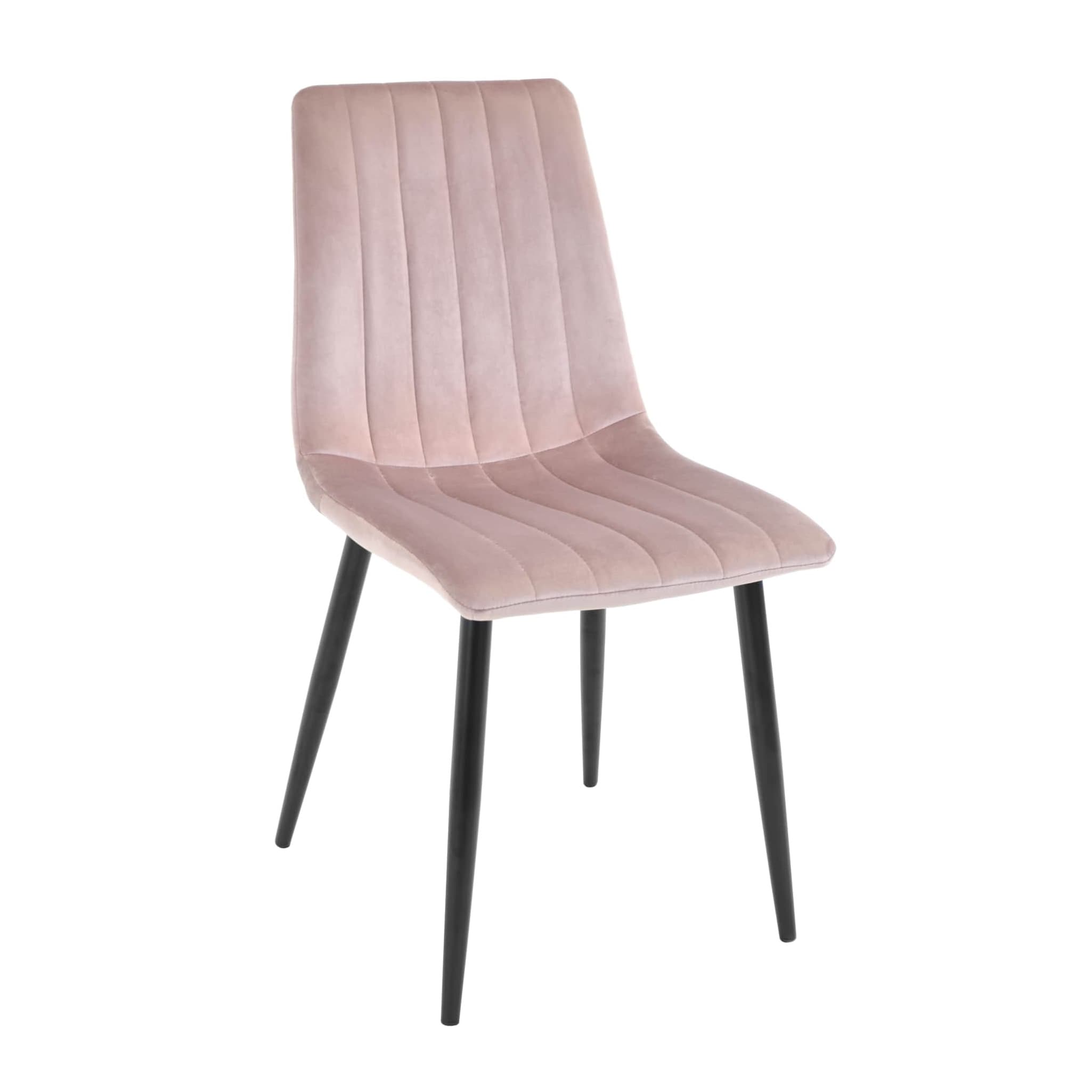 Cumpara  Mobilier pentru bucătărie - Scaun DC-90P~N25 Catifea Pudra+Black Legs..