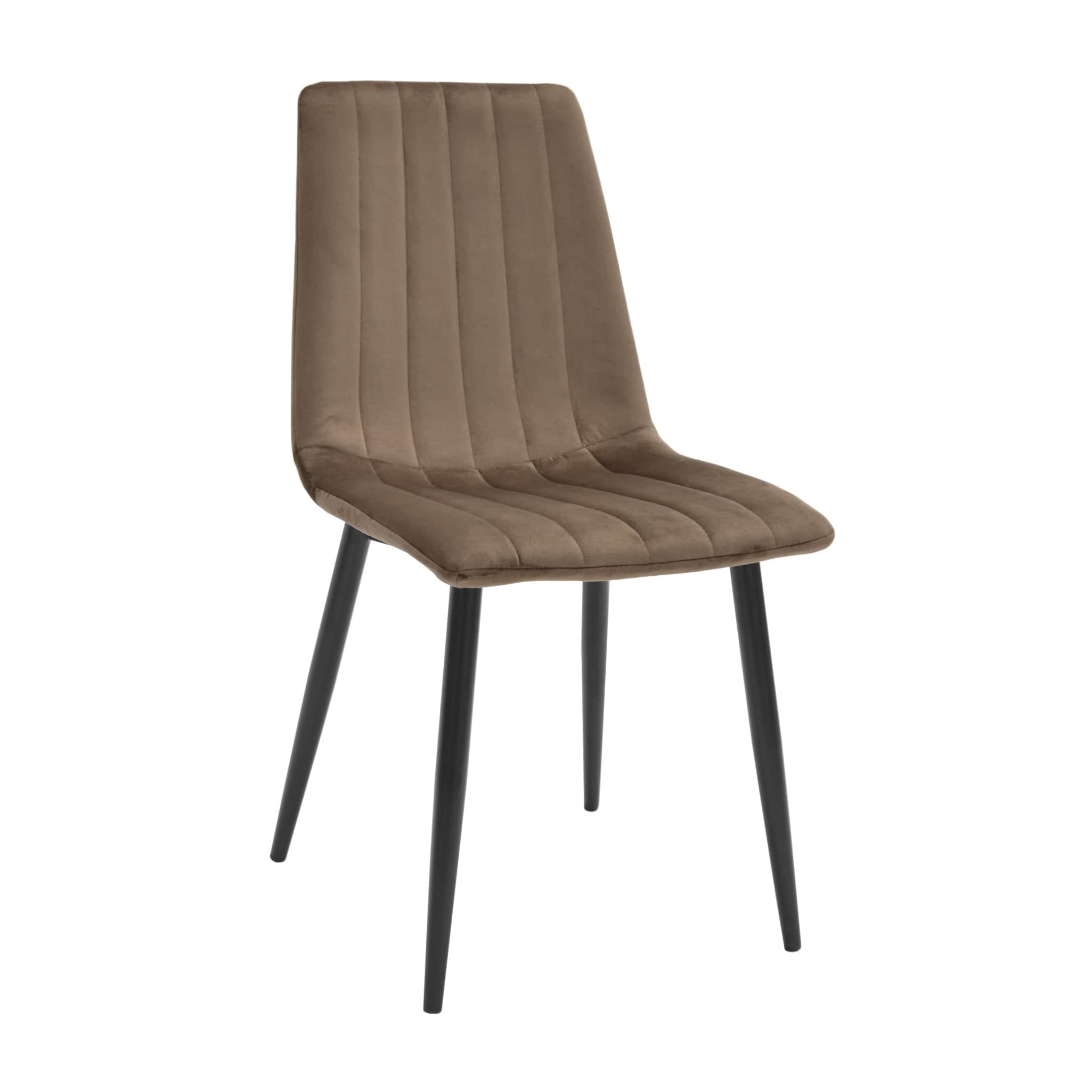 Cumpara  Mobilier pentru bucătărie - Scaun DC-90P~N49 Catifea-Brown+Black Legs..