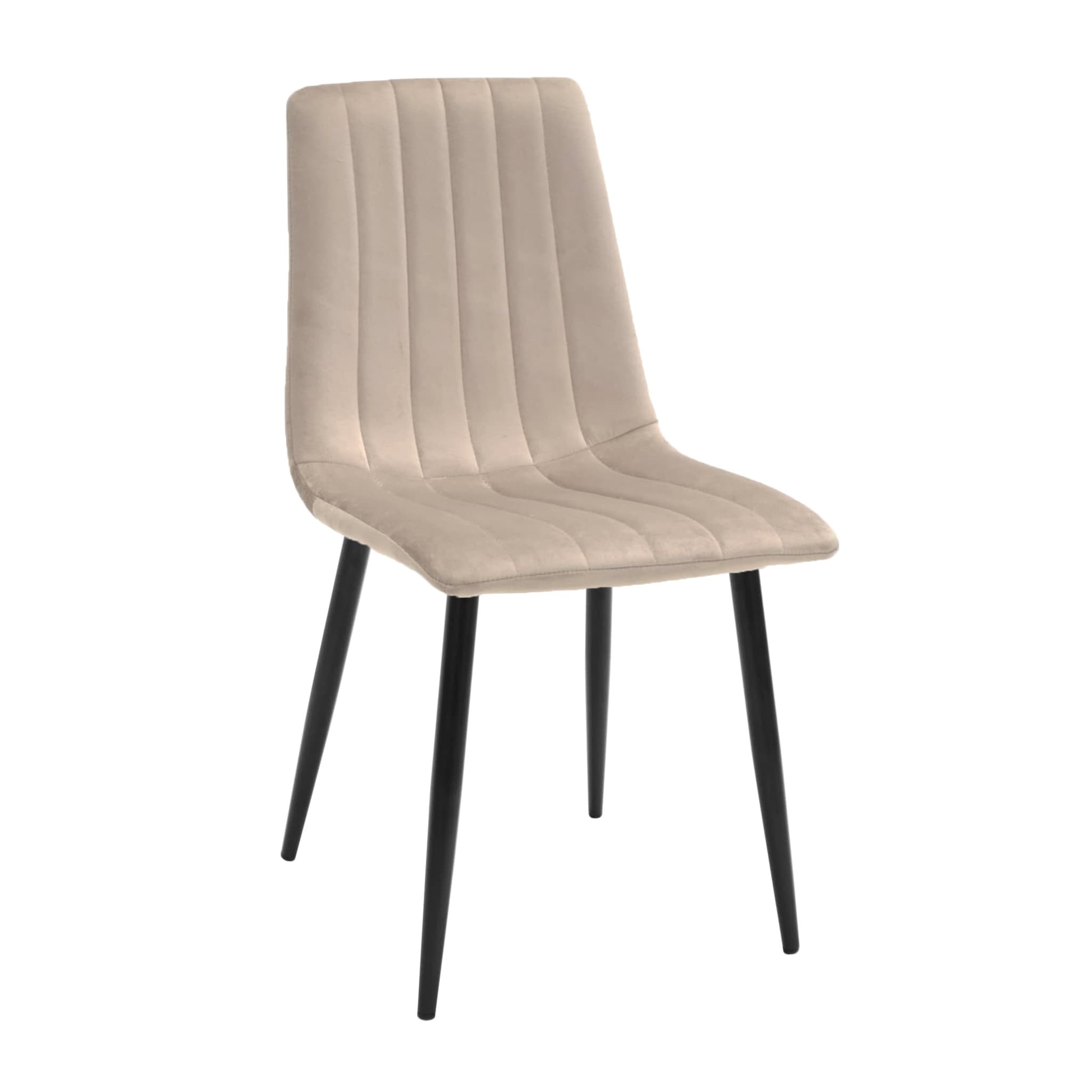 Cumpara  Mobilier pentru bucătărie - Scaun DC-90P~N9 Catifea Beige+Black Legs..