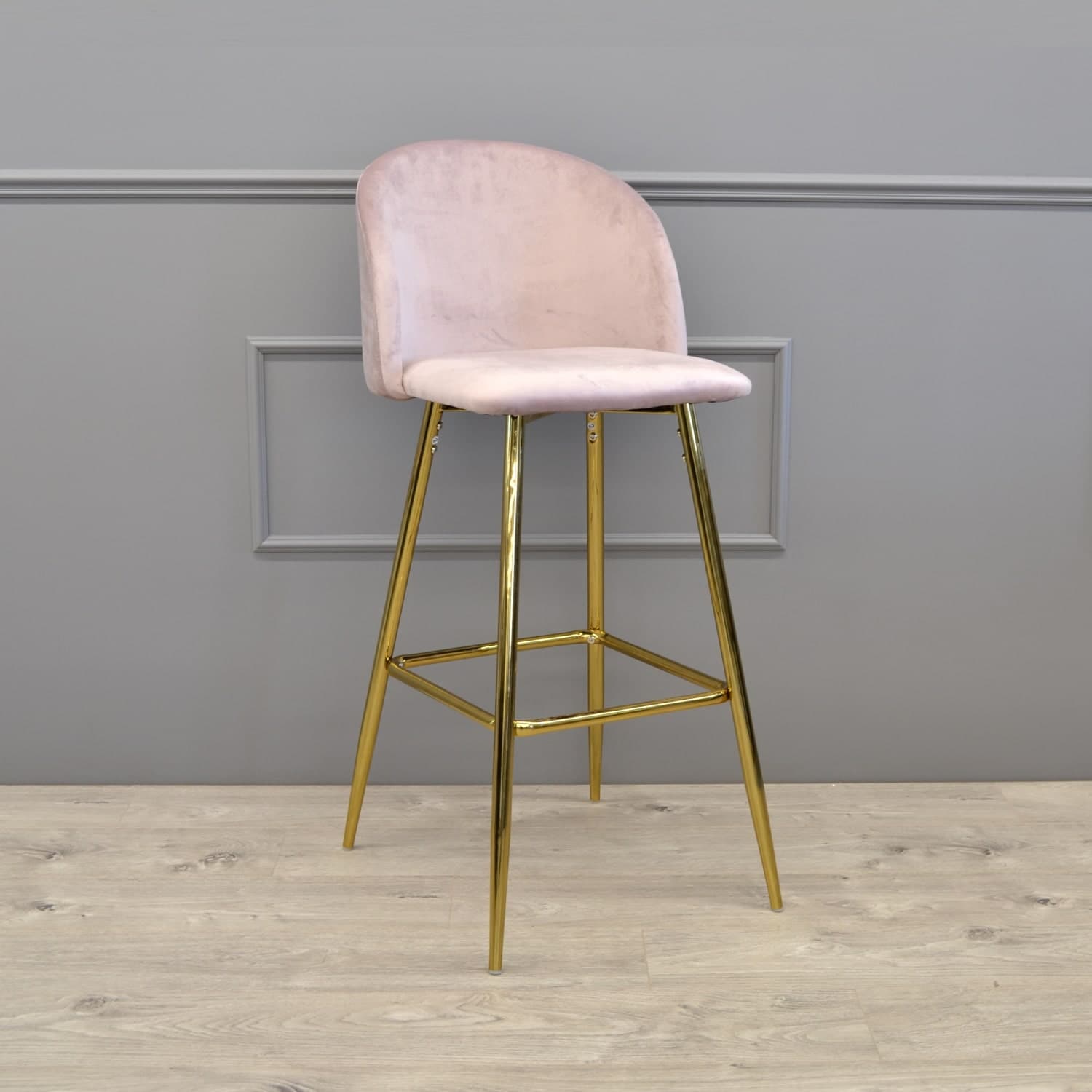 Scaun Bar Maya Pink Catifea