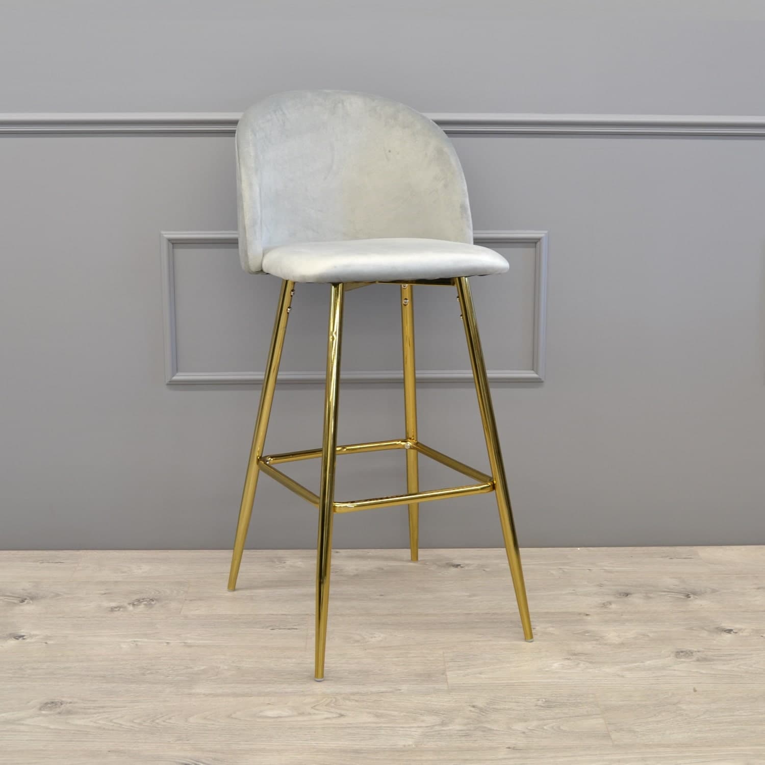 Scaun Bar Maya Grey Catifea