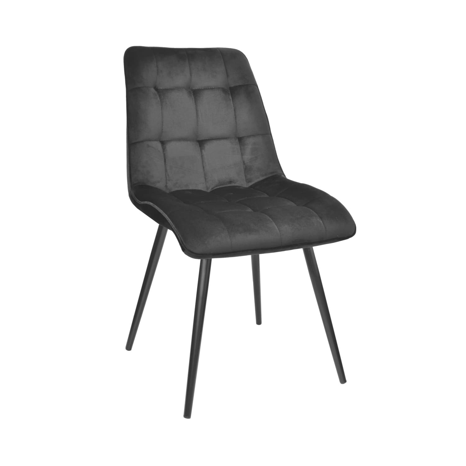 Cumpara  Mobilier pentru bucătărie - Scaun Capella (Hlr66) Catifea Black+Black Leg..