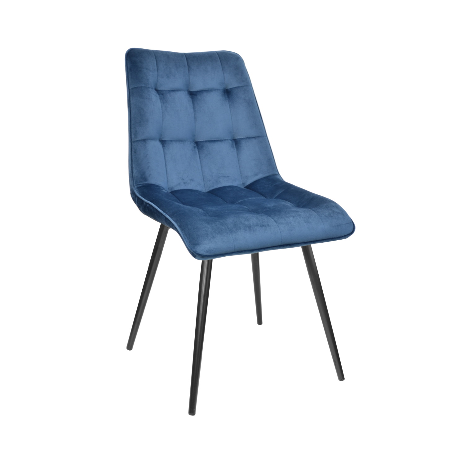 Cumpara  Mobilier pentru bucătărie - Scaun Capella Catifea Blue HLR 63+Black Legs..