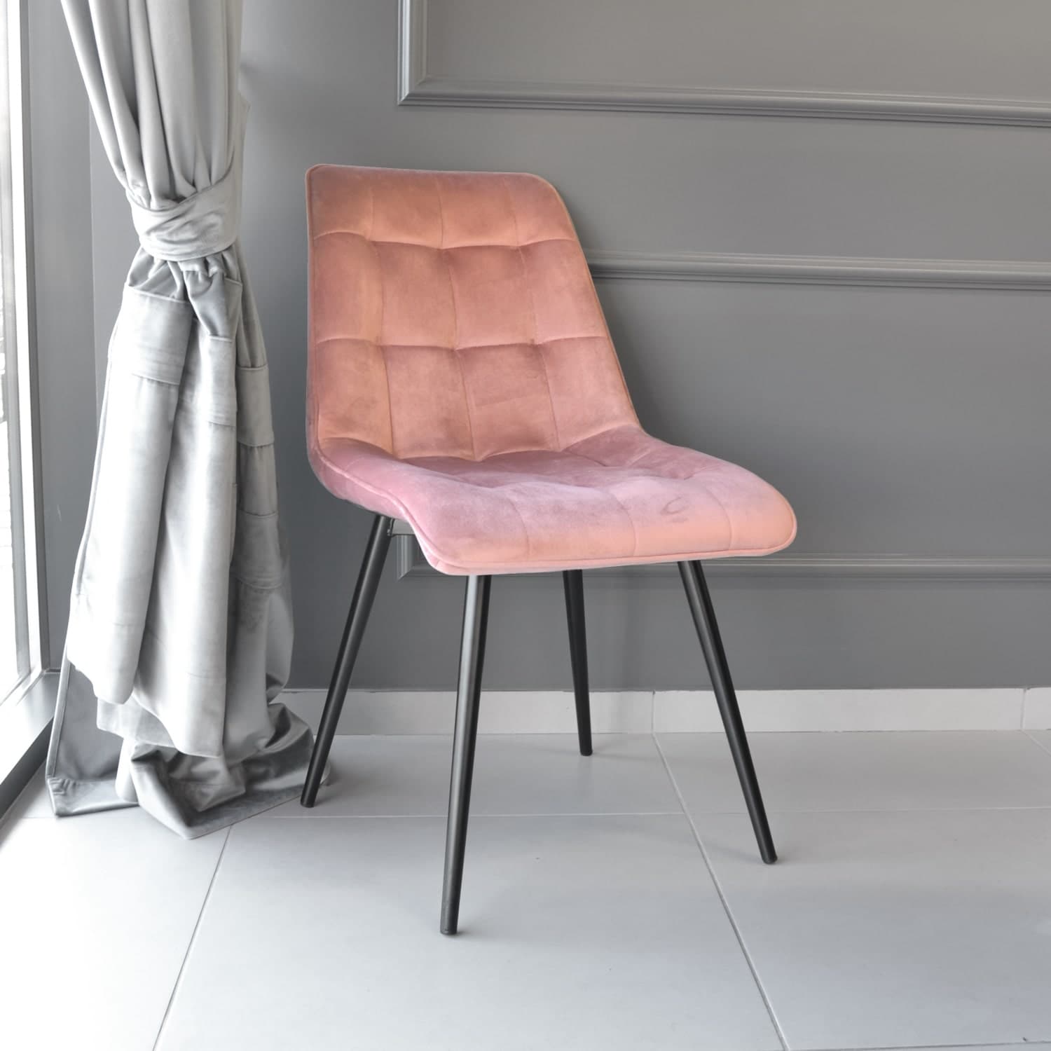 Scaun Capella Catifea Rusty HLR44+Black Legs