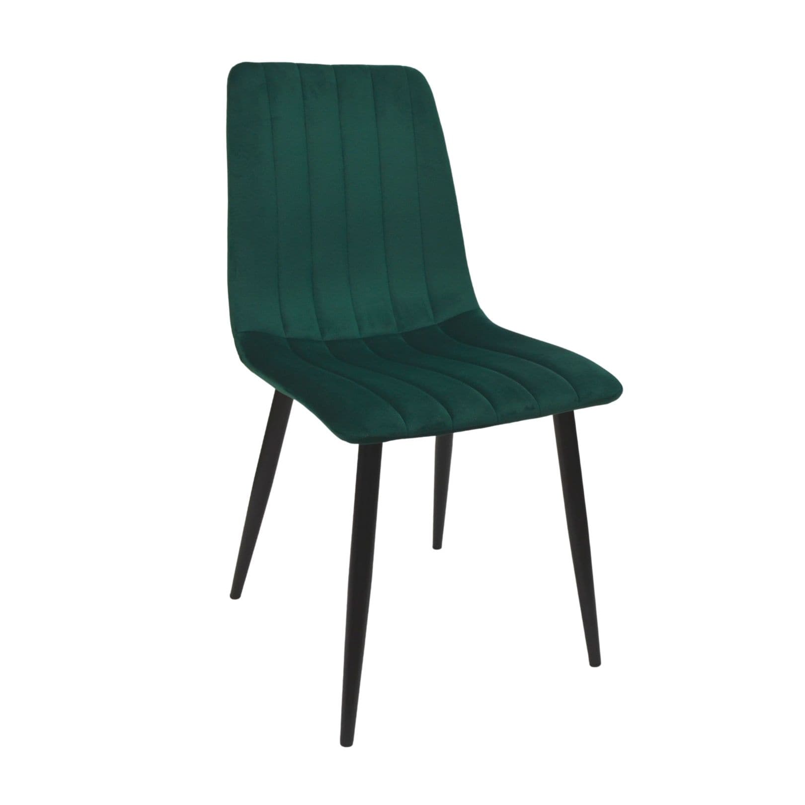 Cumpara  Mobilier pentru bucătărie - Scaun DC-90P~N57 Catifea Dark Green+Black Leg..