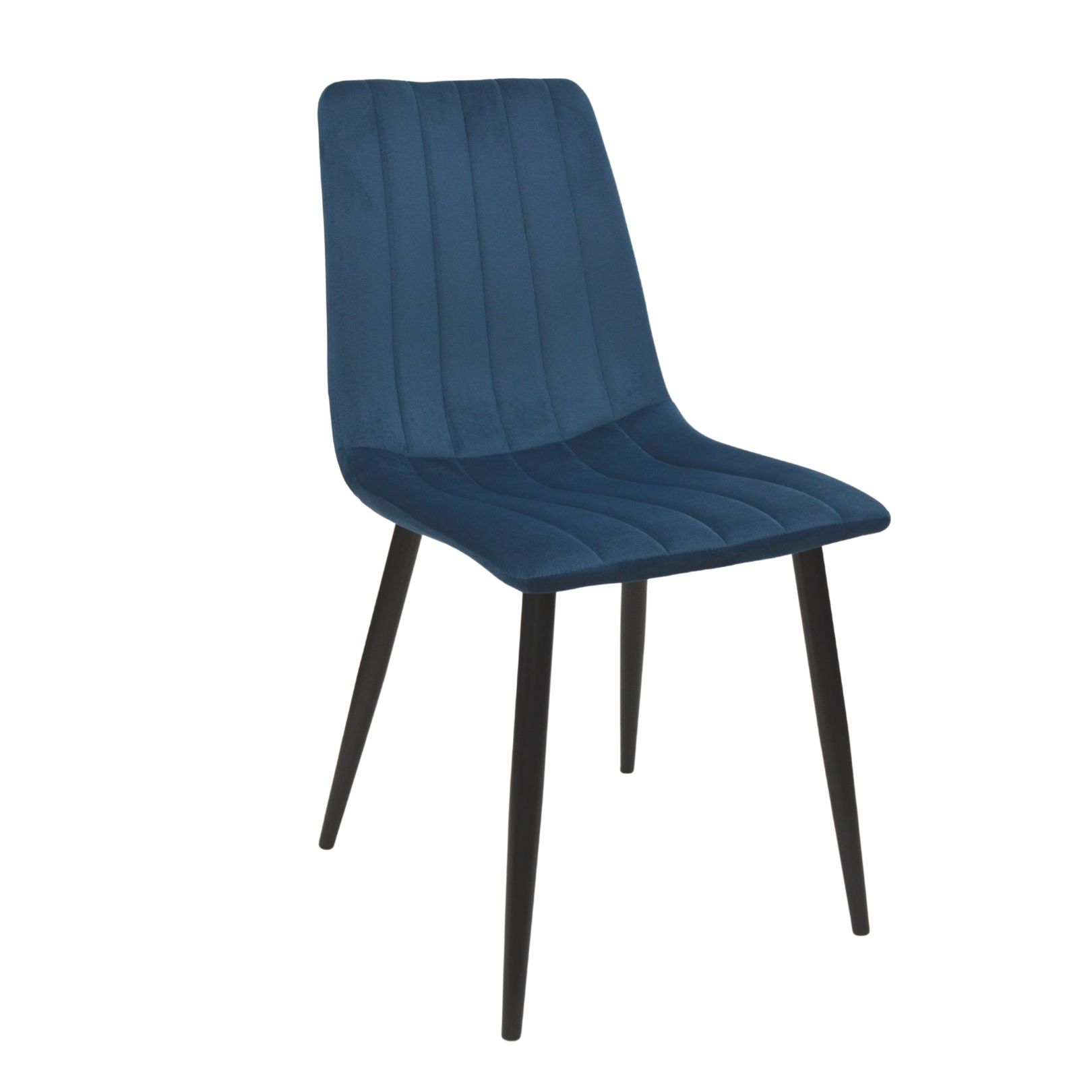 Cumpara  Mobilier pentru bucătărie - Scaun DC-90P N63 Catifea Dark Blue+Black Legs..