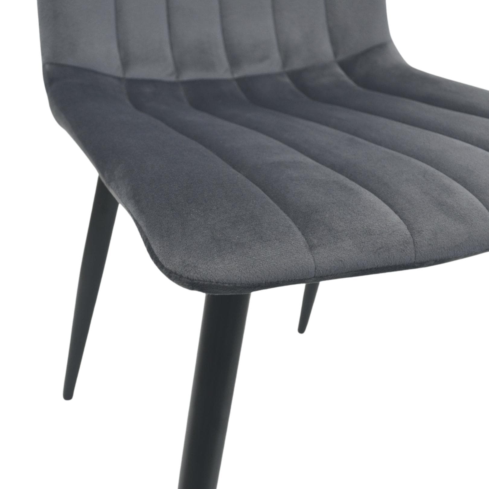 Scaun DC-90P~N21 Catifea Dark Grey+Black Legs