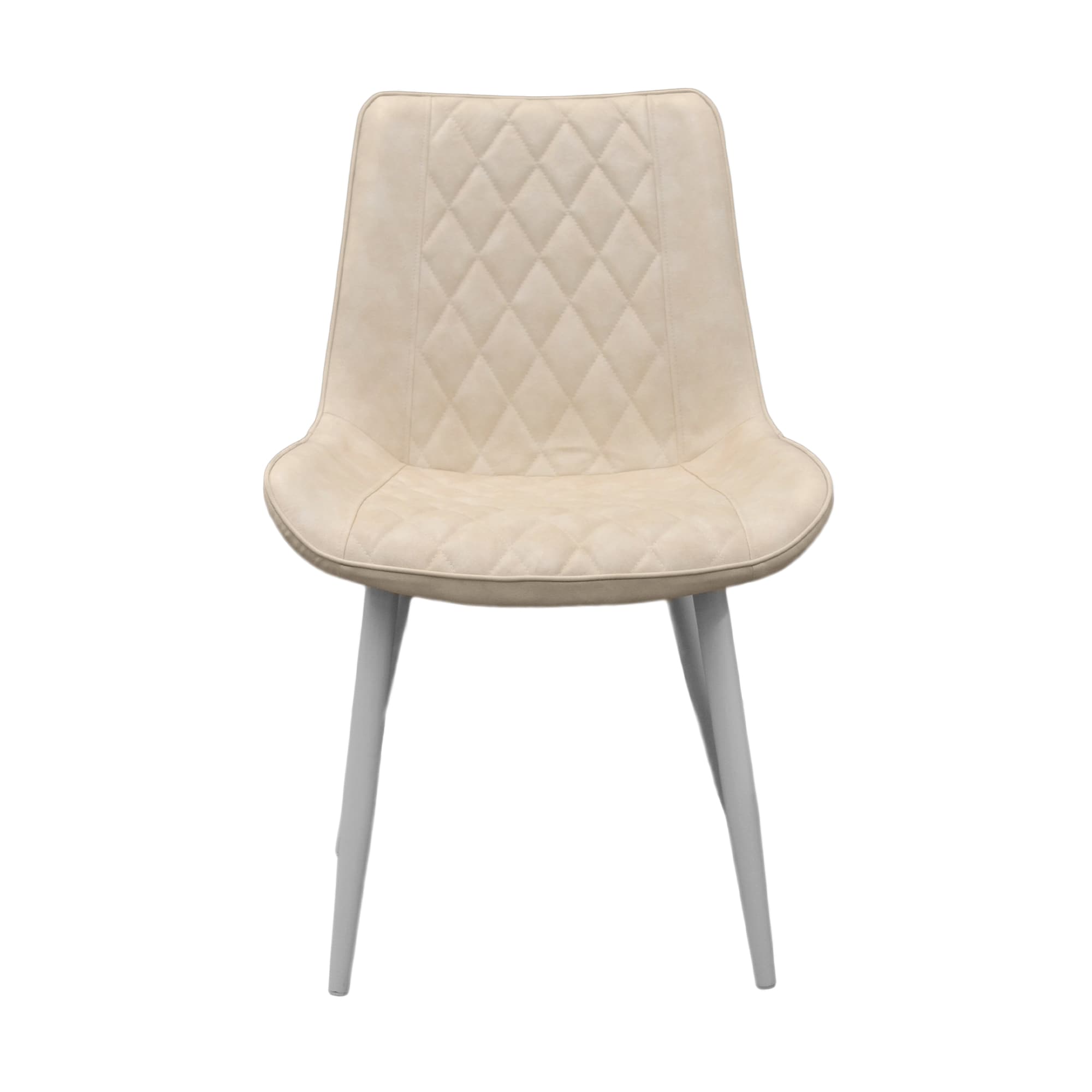 Scaun Hans (Cosy 15) Eco-Piele Beige+White Legs