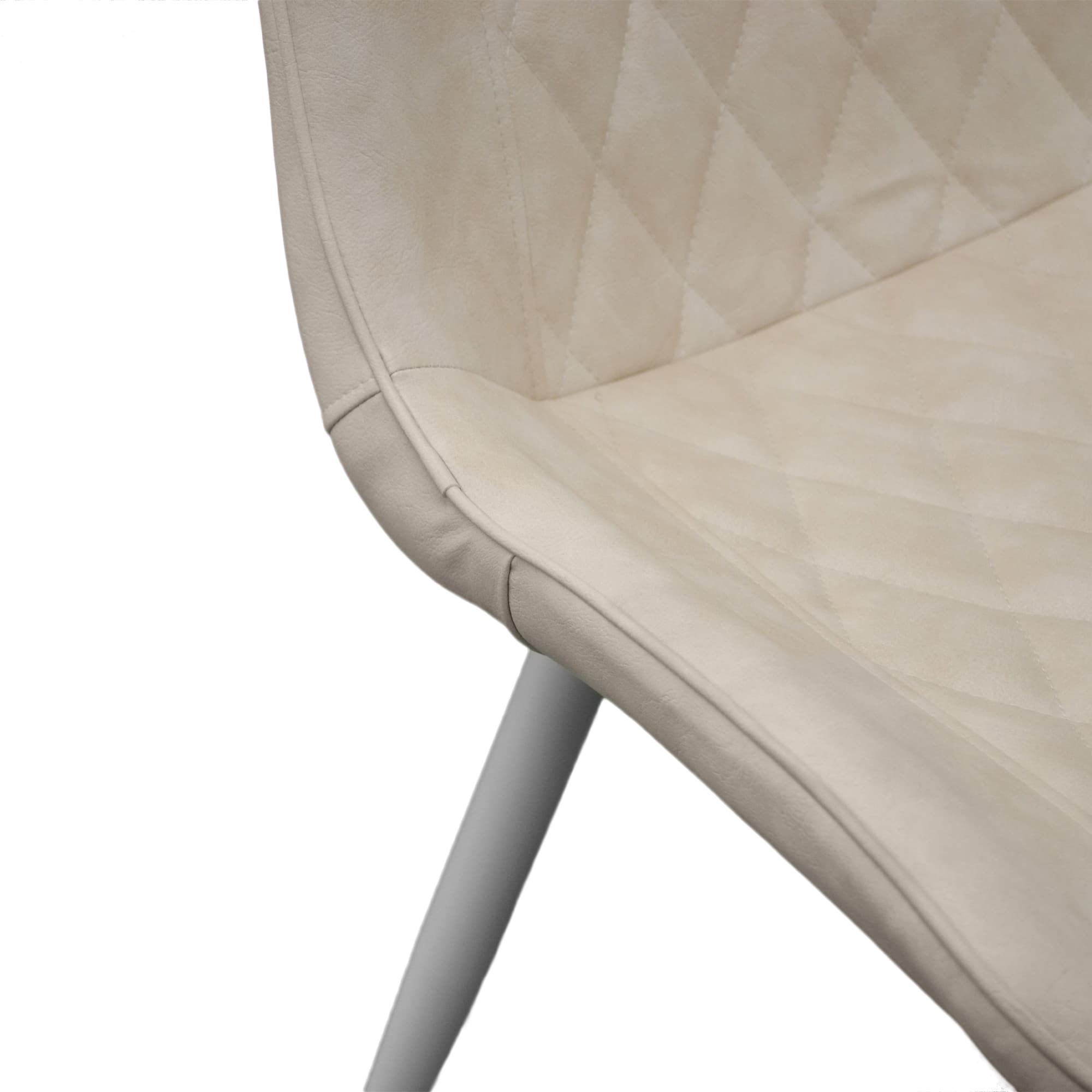 Scaun Hans (Cosy 15) Eco-Piele Beige+White Legs