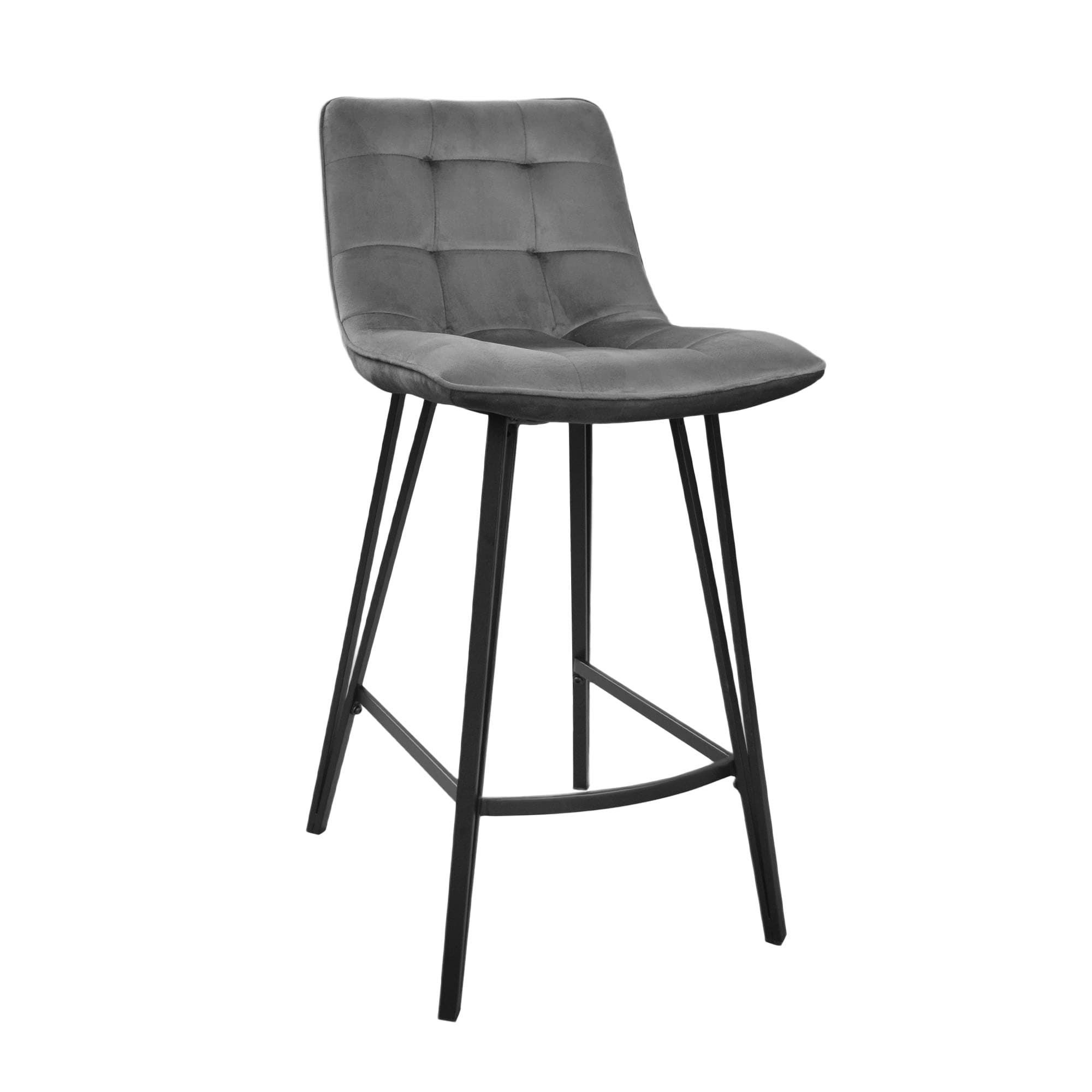 Cumpara  Scaune de bar - Scaun Bar Laus Grey Catifea..
